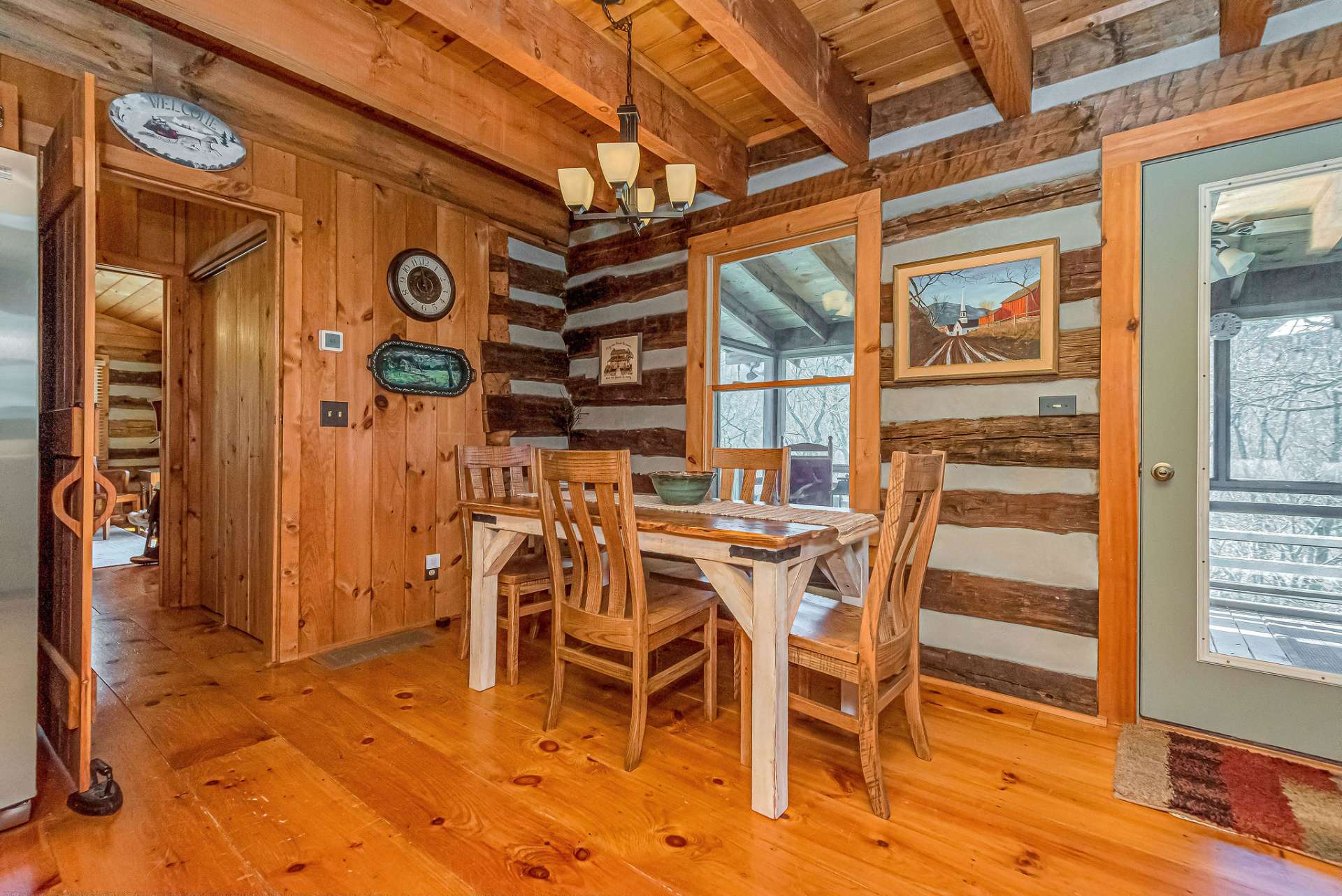 The dining area provides generous space for hosting dinner parties and family gatherings.