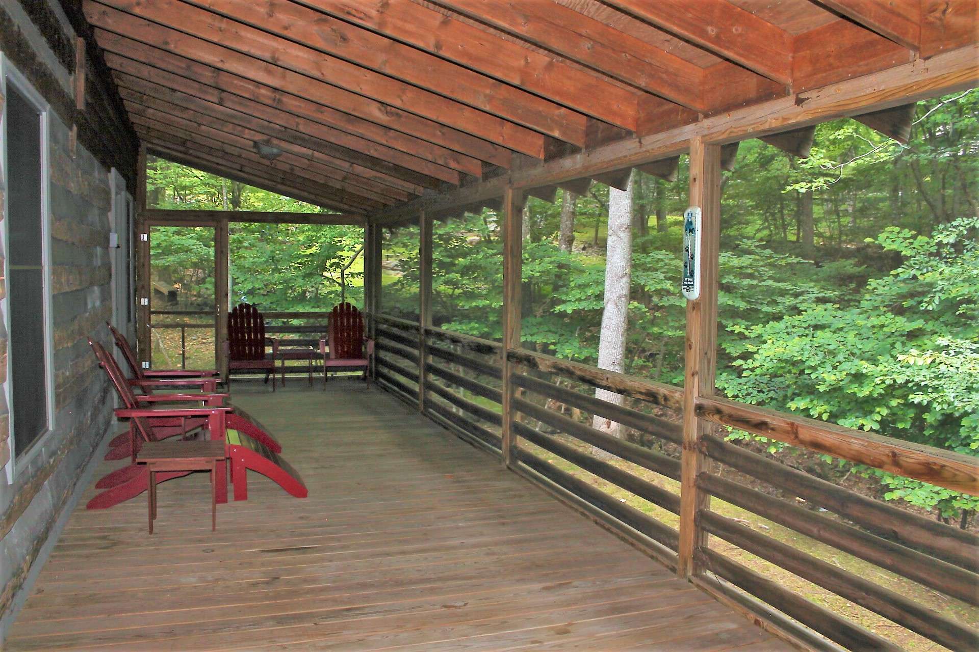 During the warmer months, most meals are enjoyed outside on the covered screened porch.