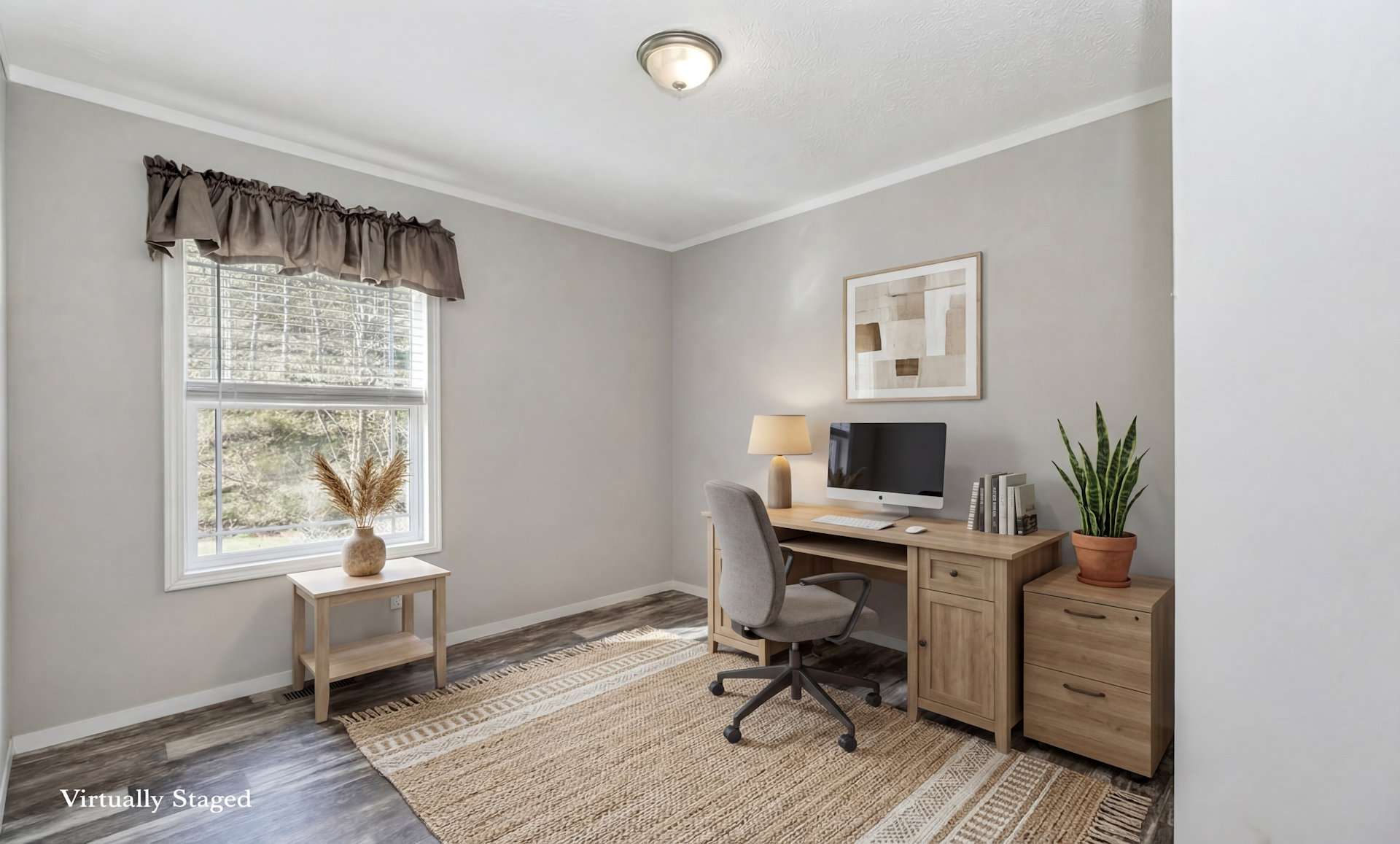 Virtually staged as office