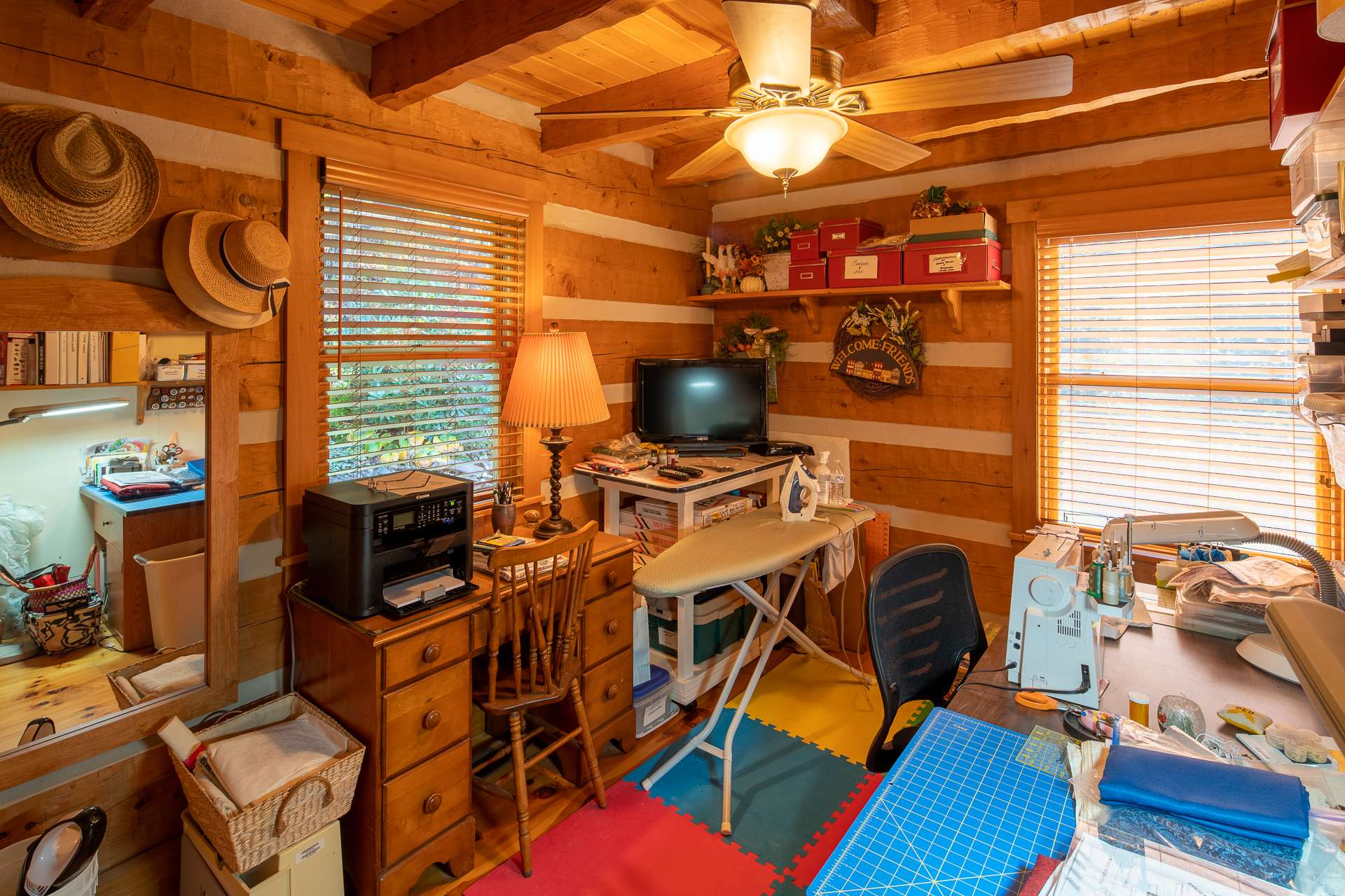 Main level craft room.  Would be a great space for home office.