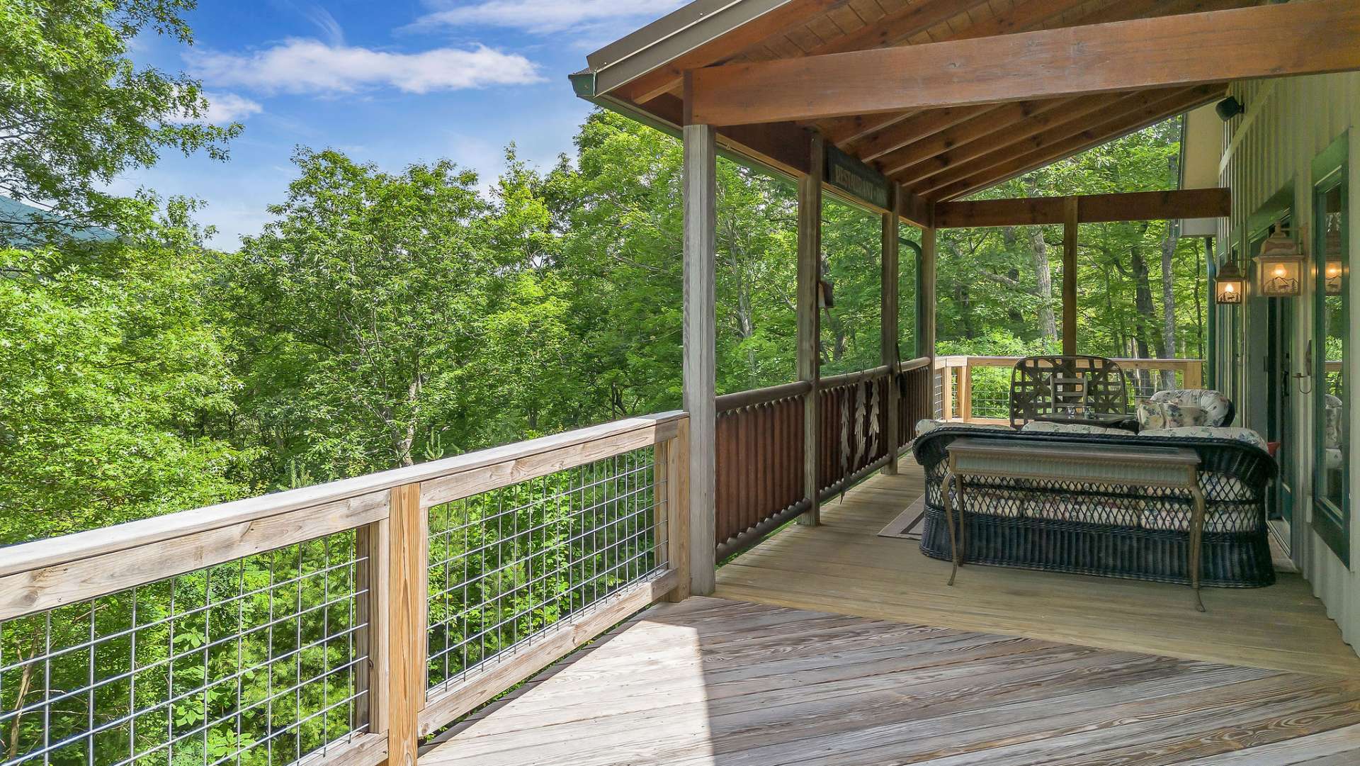 Both covered and open decks to enjoy the cool mountain air.