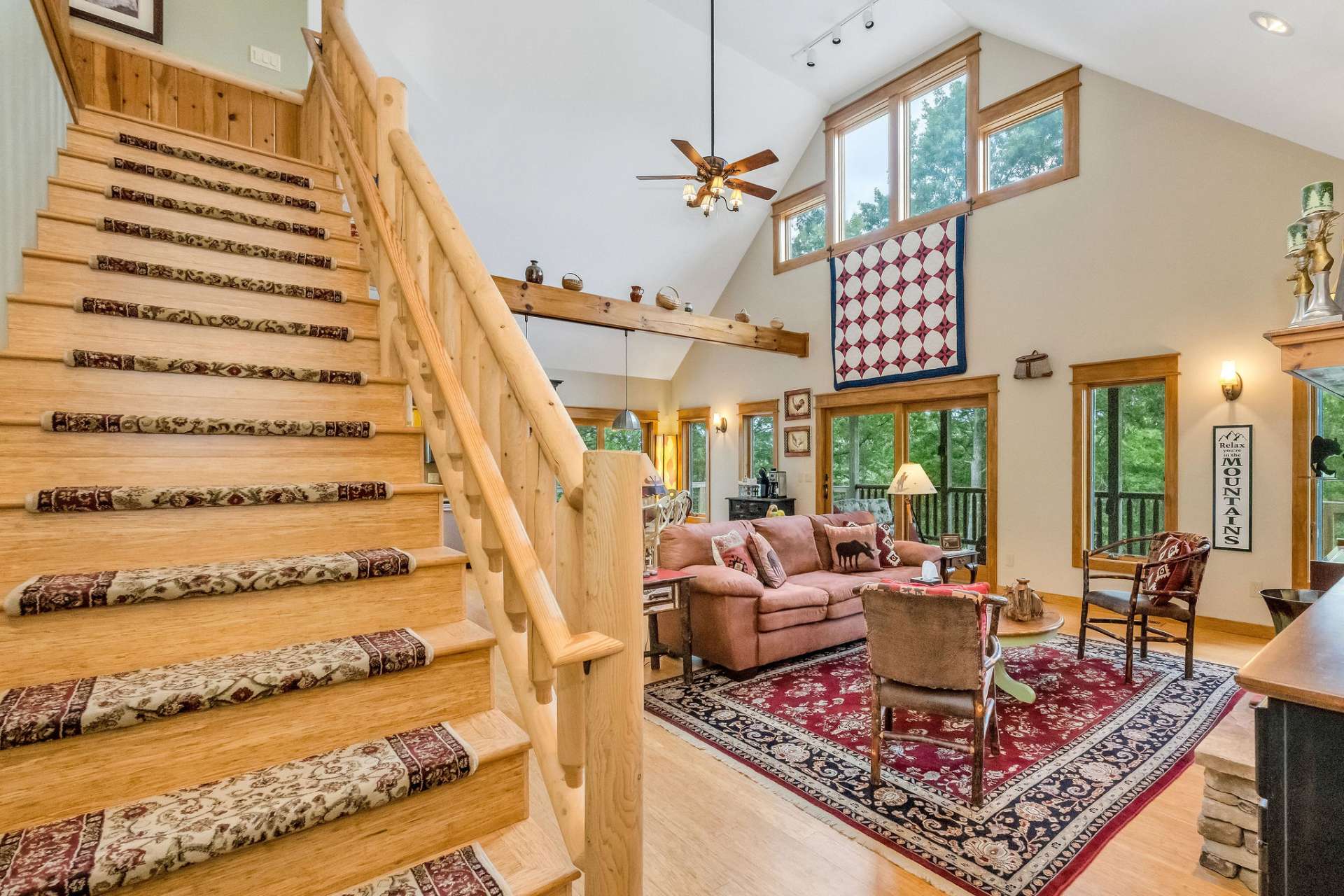 Entrance area leading to loft or family room.
