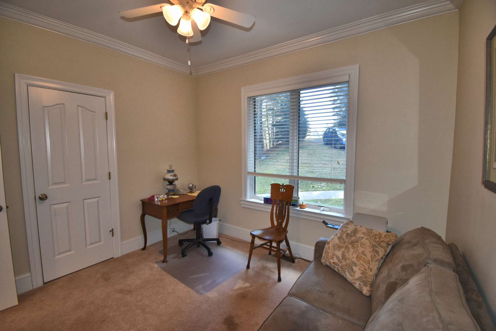 The current owners utilize the second guest bedroom as a home office.  All bedrooms feature comfortable carpeted floors.