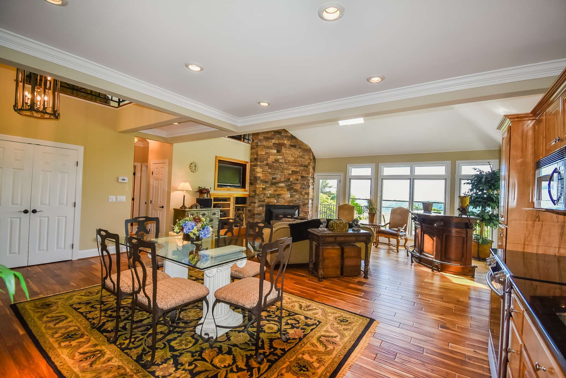 The open floor plan is perfect for entertaining.