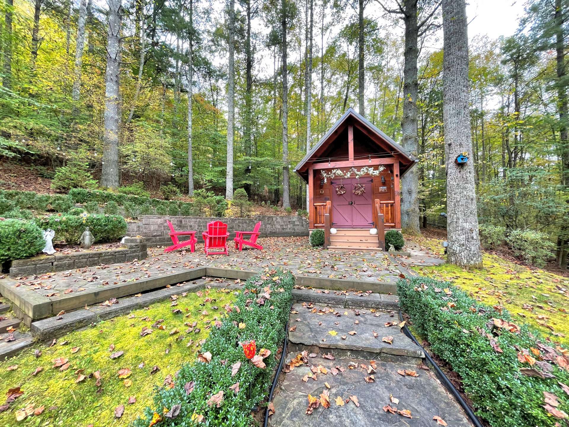 Custom Shed with Patio for additional outdoor enjoyment