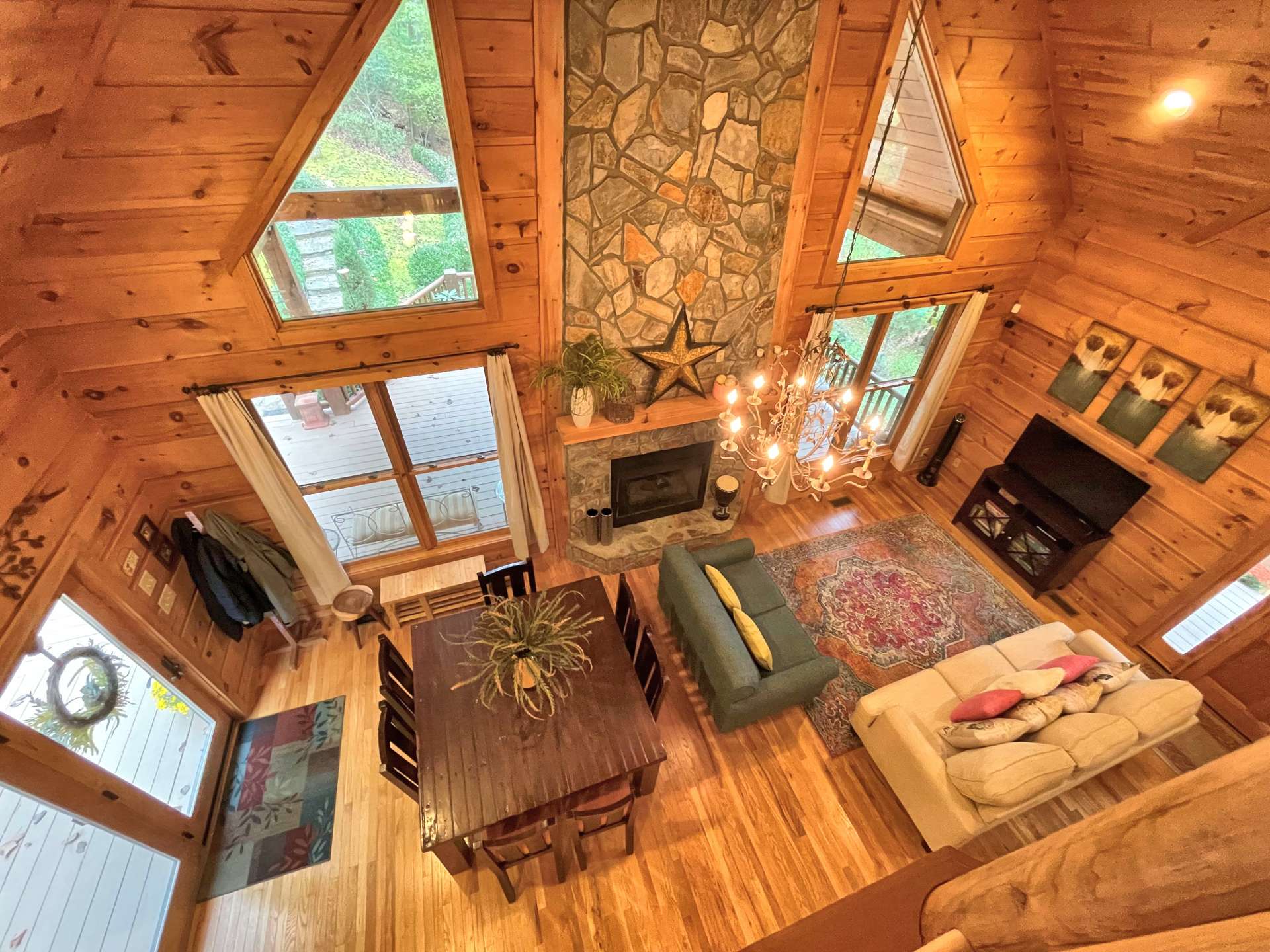 View of the Great Room from the loft