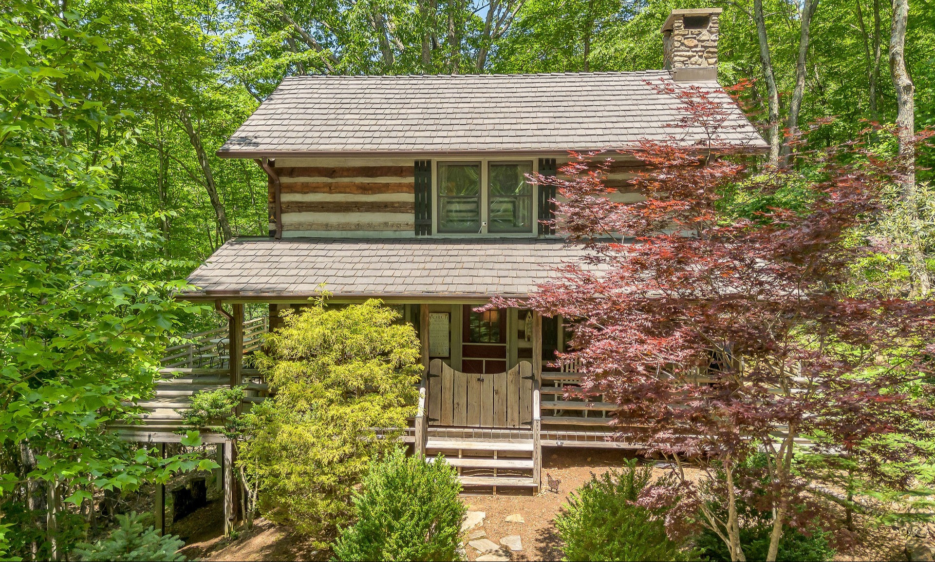 Furnished Blue Ridge Mountain Rustic Log Cabin Todd NC