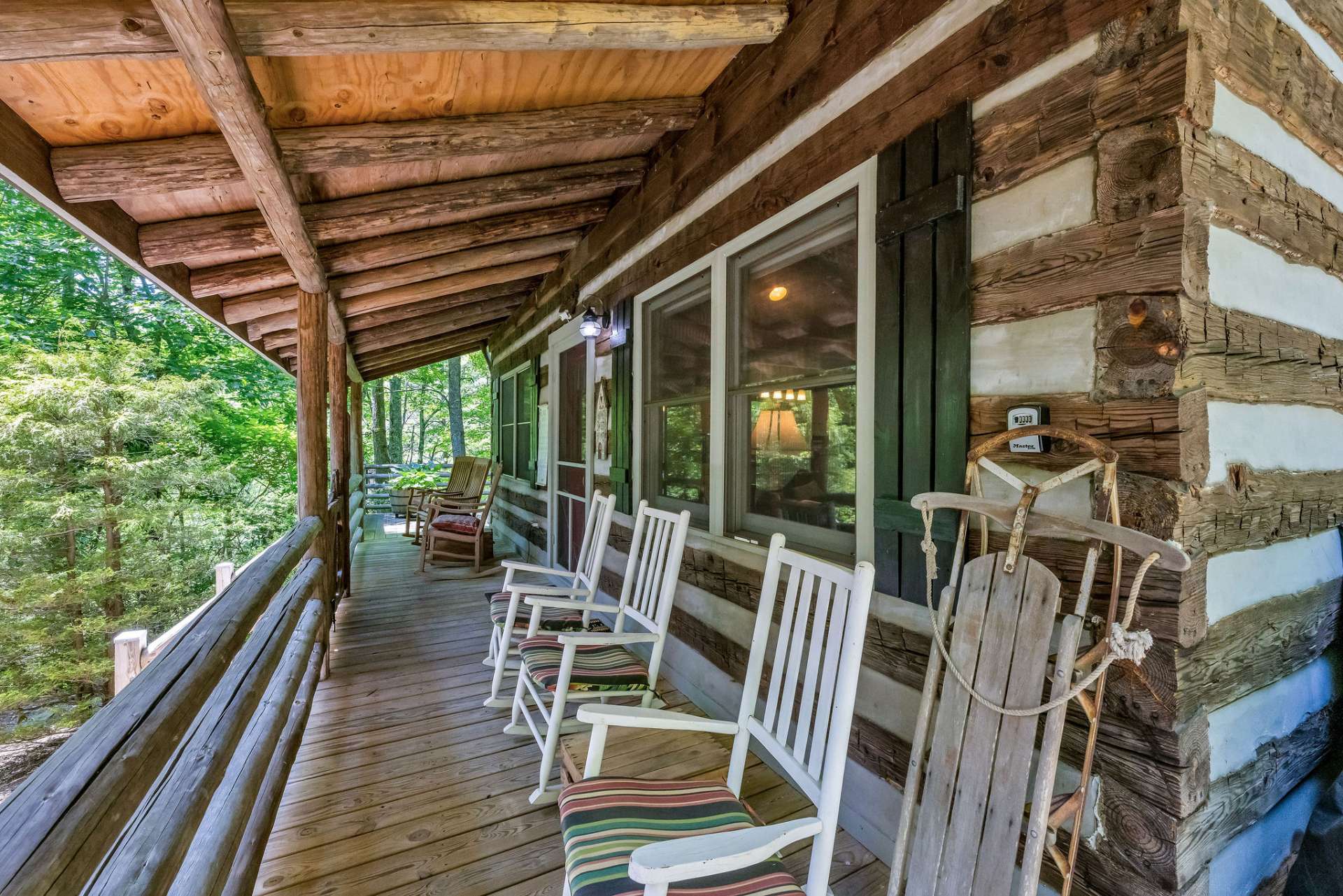 Relax with the sounds of Nature from the covered front porch or the open deck.