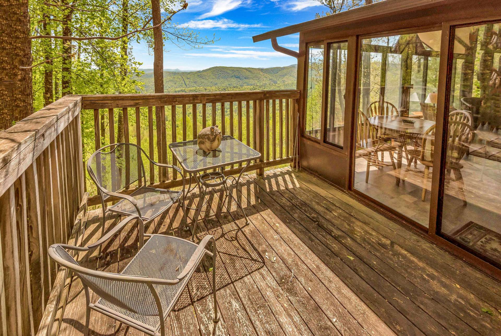 Main floor Deck beside the sunroom!