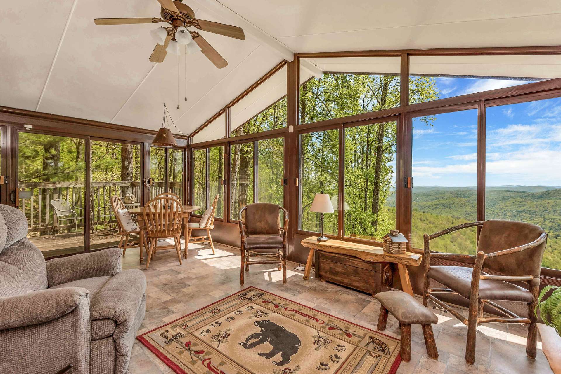 Large sunroom can be enjoyed year round!