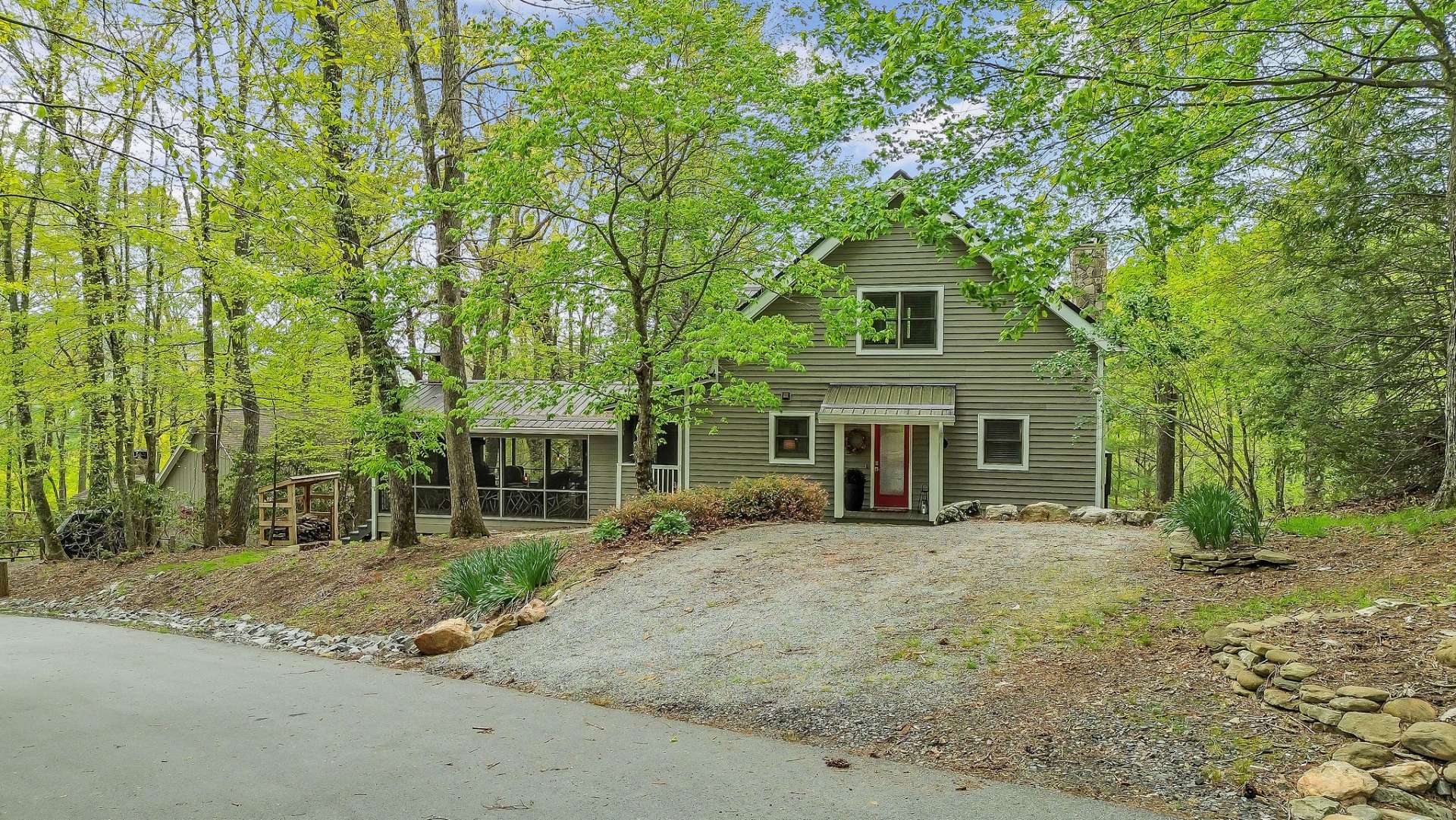 Wooded lot with winter views.