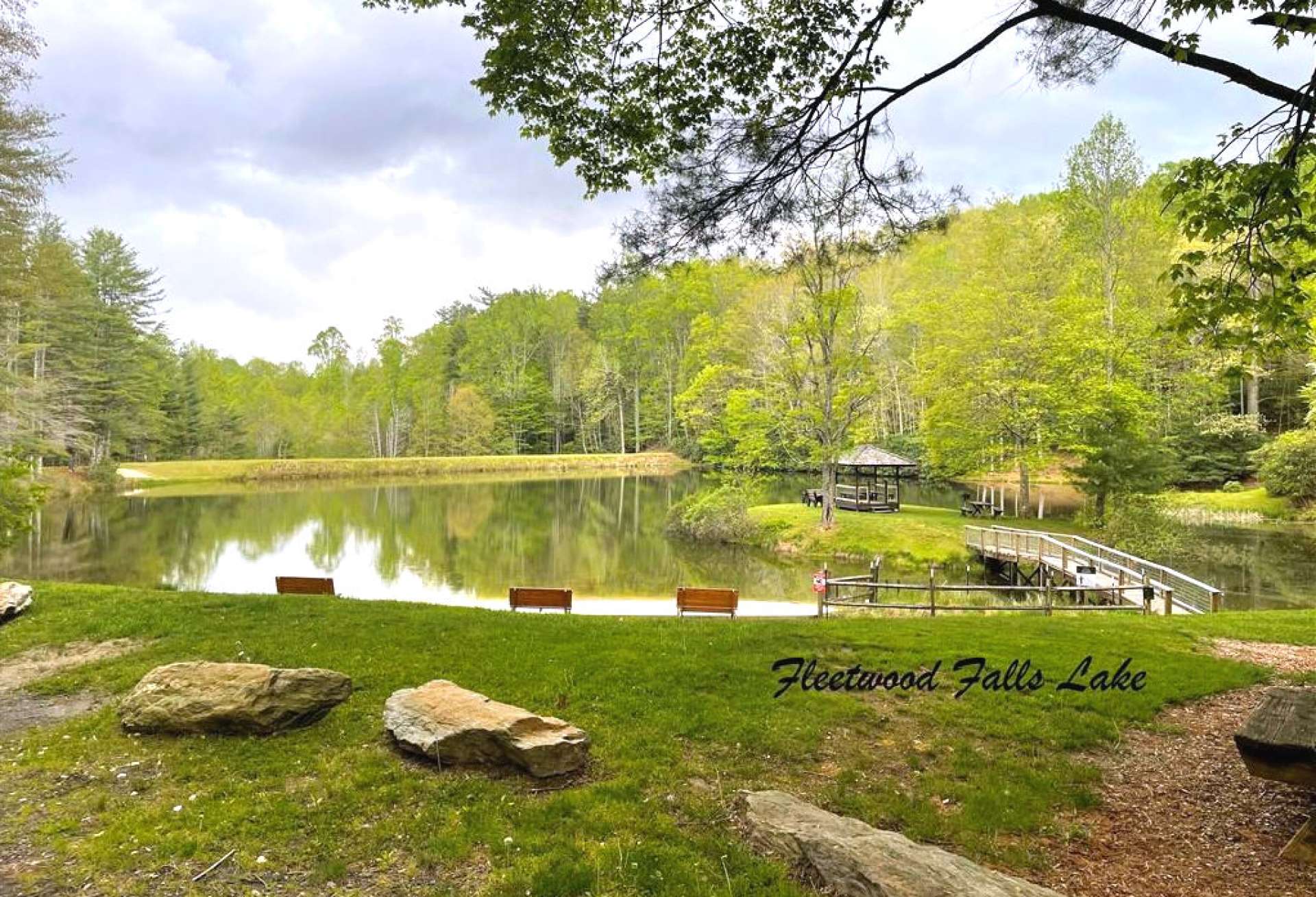 Common area lake for the community.