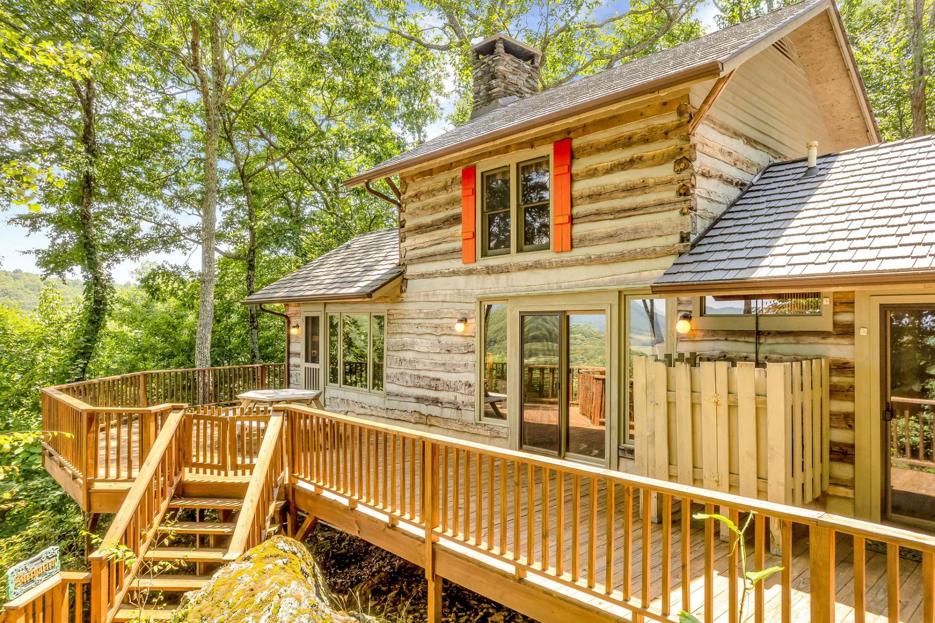 From this deck you can view Nature's canvas throughout all four seasons in the NC mountains.