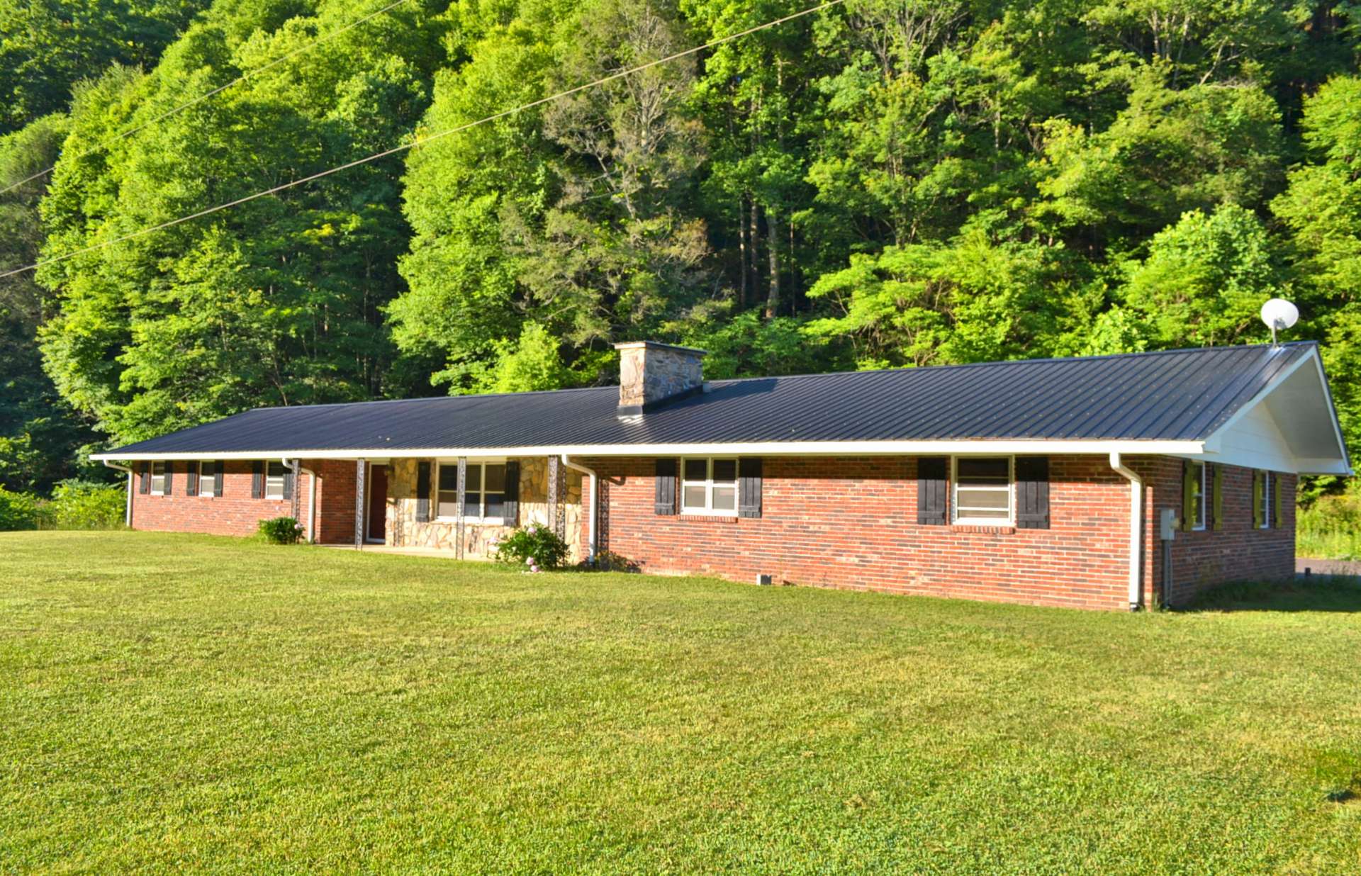 A nice level lawn is perfect for gardens and play.