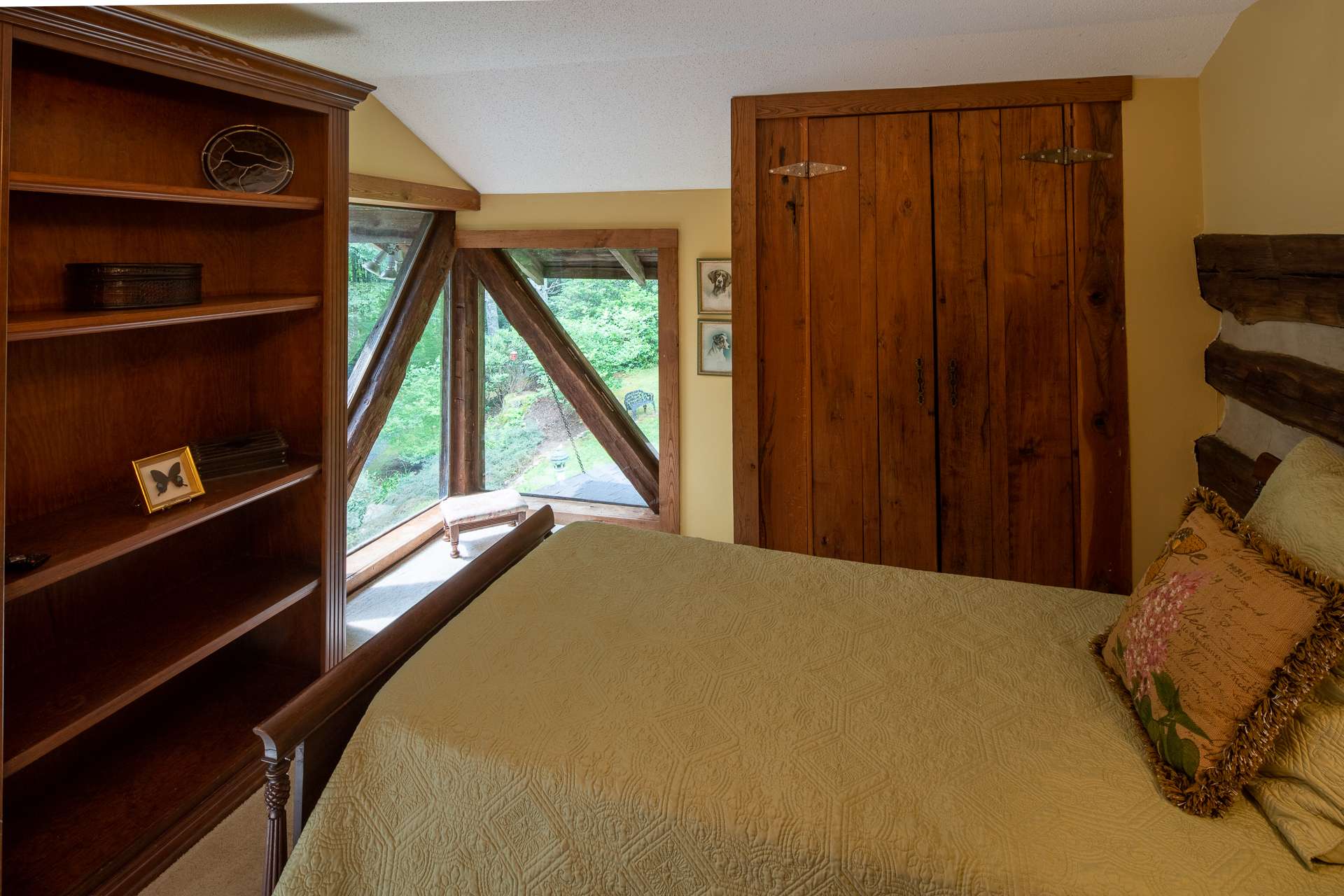 The corner window in the bedroom provides amazing light and a great place to read or just relax.