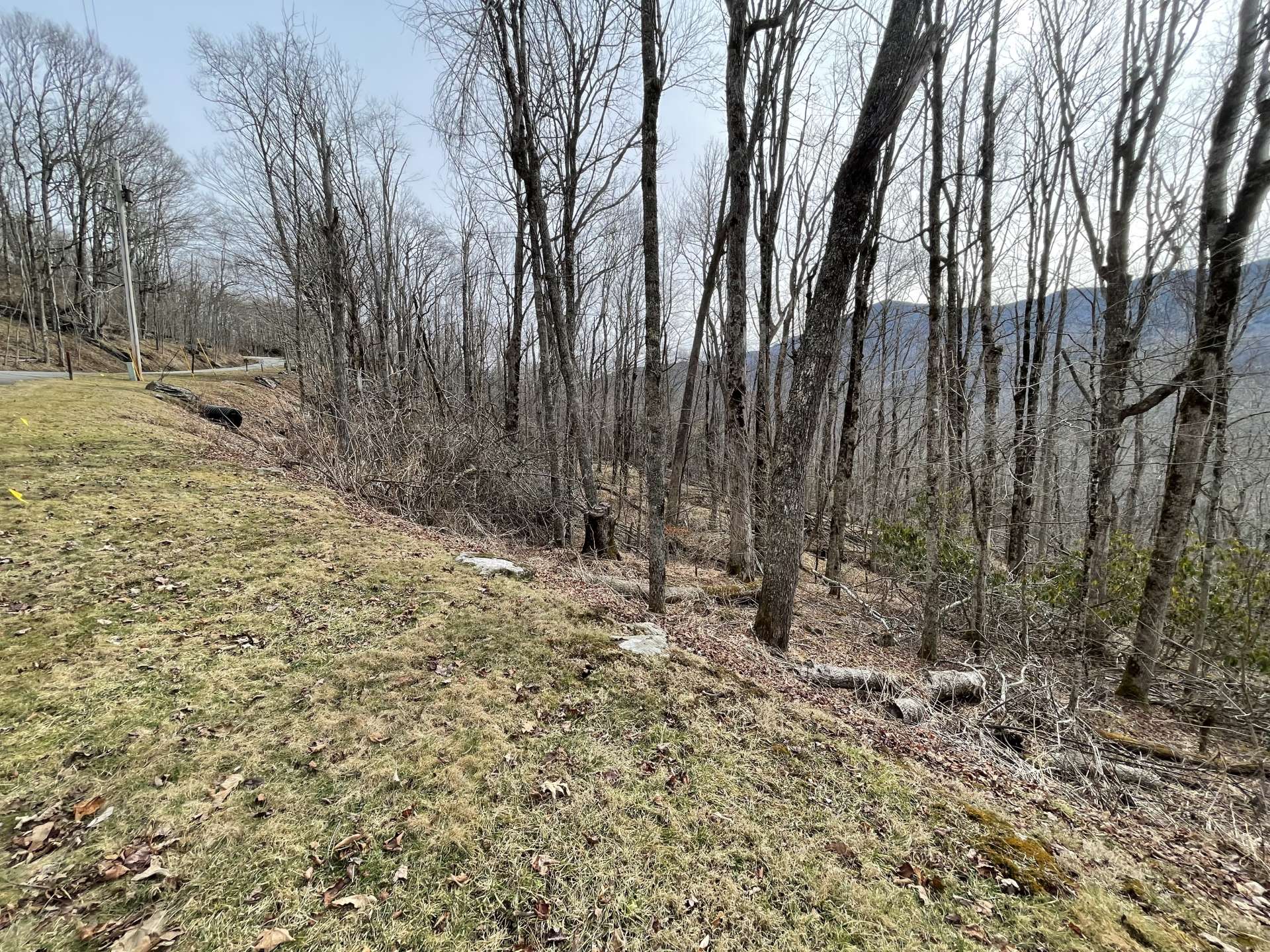 Gently sloping terrain