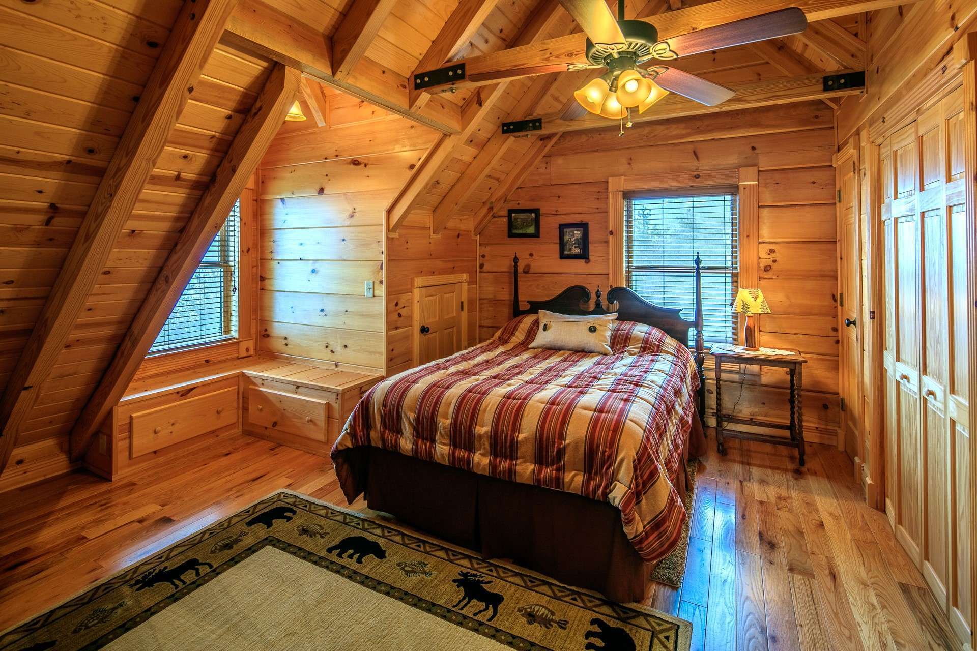 The second bedroom and full bath is found on the upper level giving your overnight guests privacy.