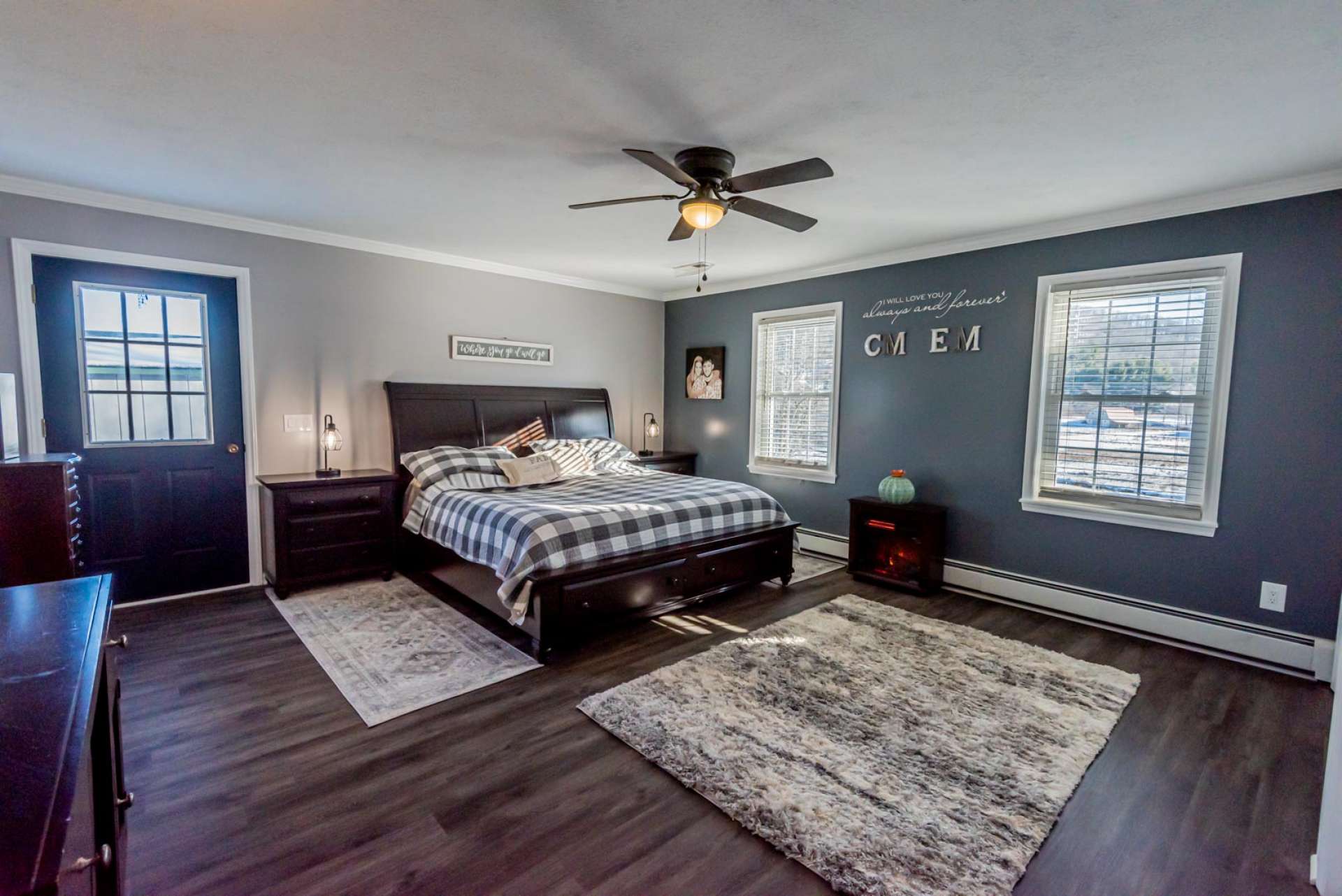 Escape to your own retreat in the spacious main level master suite featuring his and hers baths and closets.