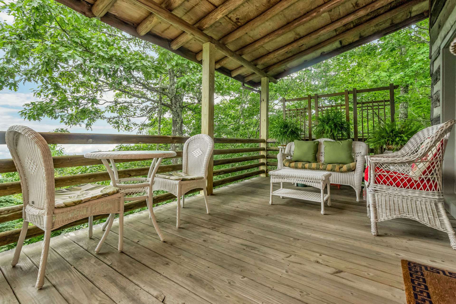 Plenty of outdoor space to sit and relax while watching nature unfold and share your amazing view from the deck.