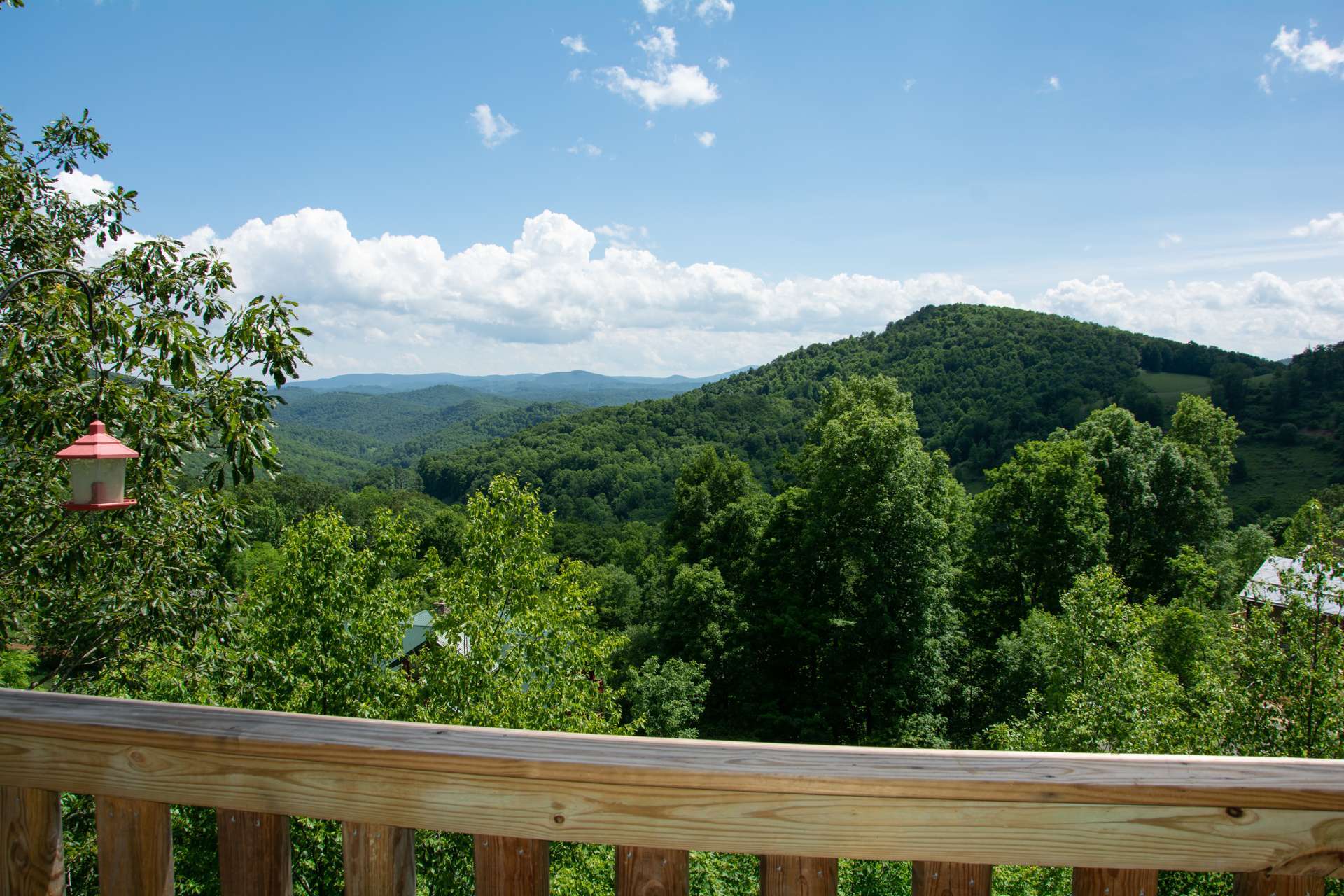Enjoy a stunning display of Blue Ridge Mountain views from either of the full length decks on the main and lower levels.