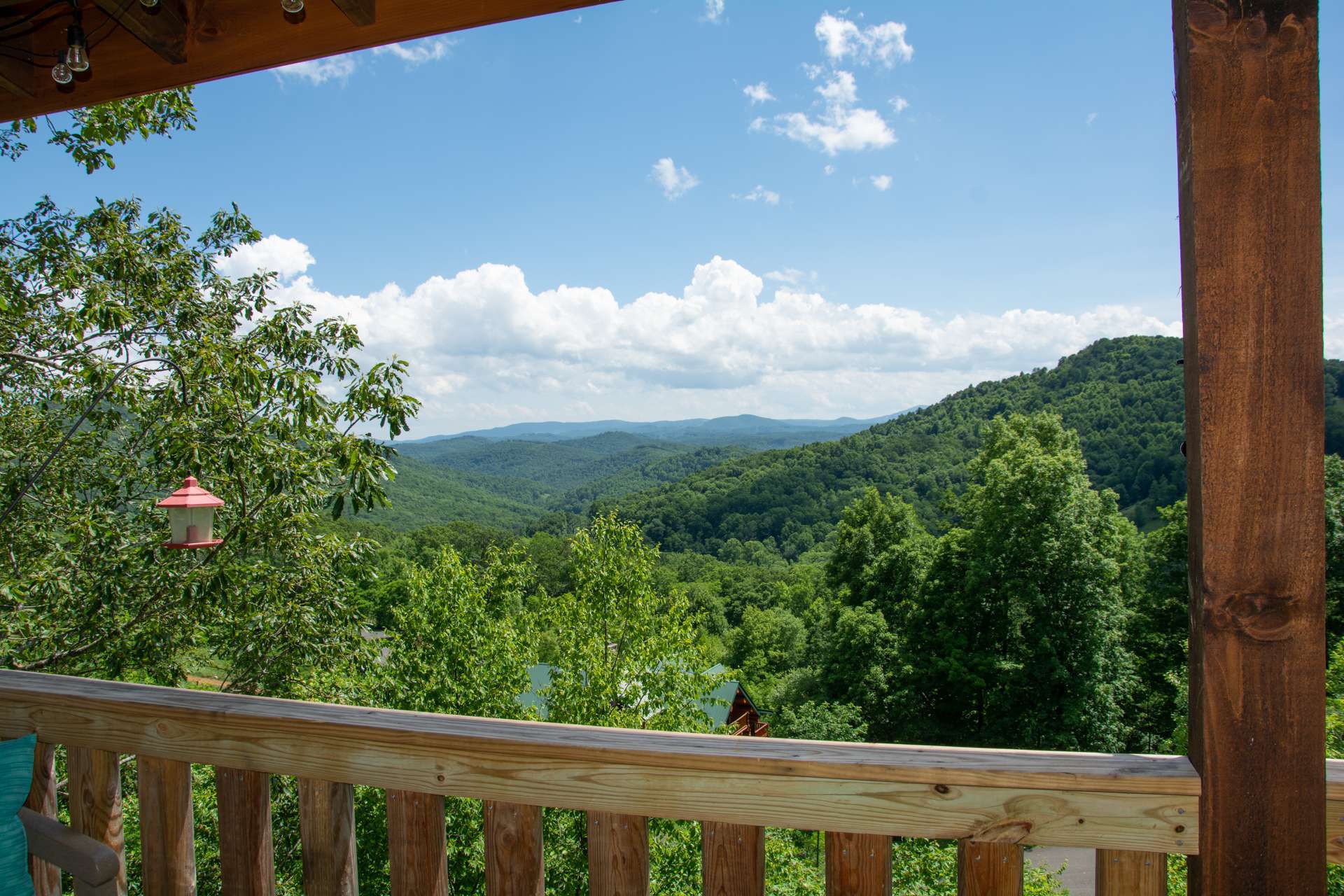 Blue Ridge Mountain views serve as a gorgeous backdrop.