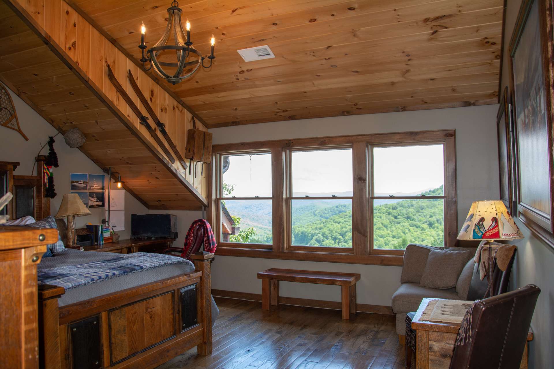 Your guests will enjoy the views available to them in the upper level bedroom.