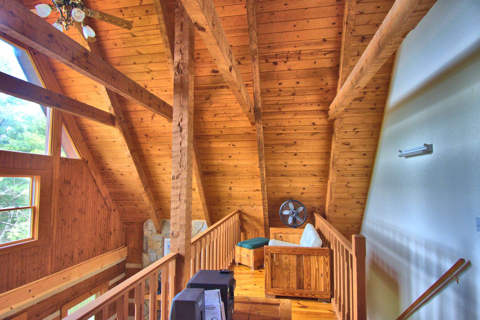 You will appreciate the architectural features and views from the loft area.
