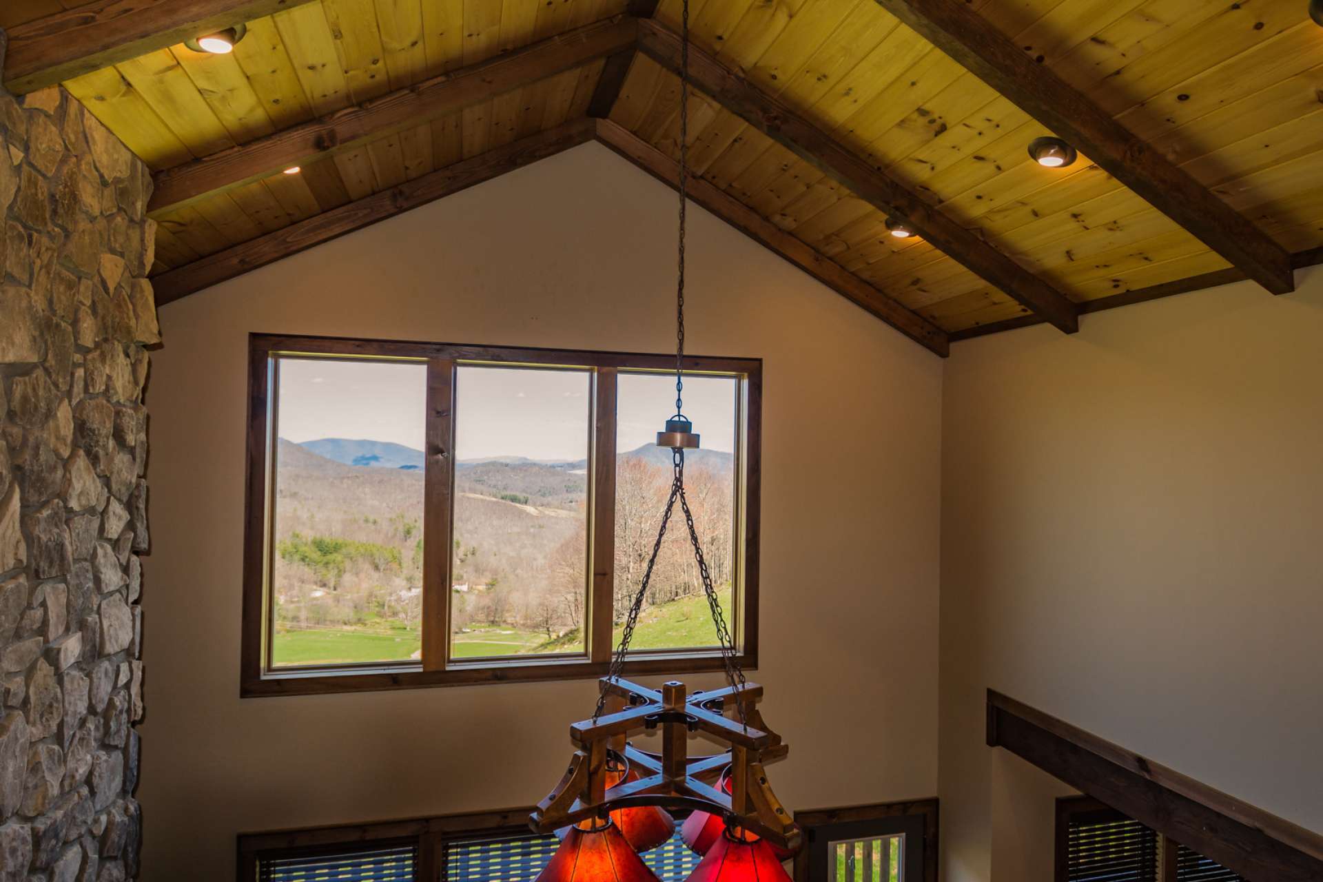 As we make our way upstairs, take note of the  craftsman details and the  views.