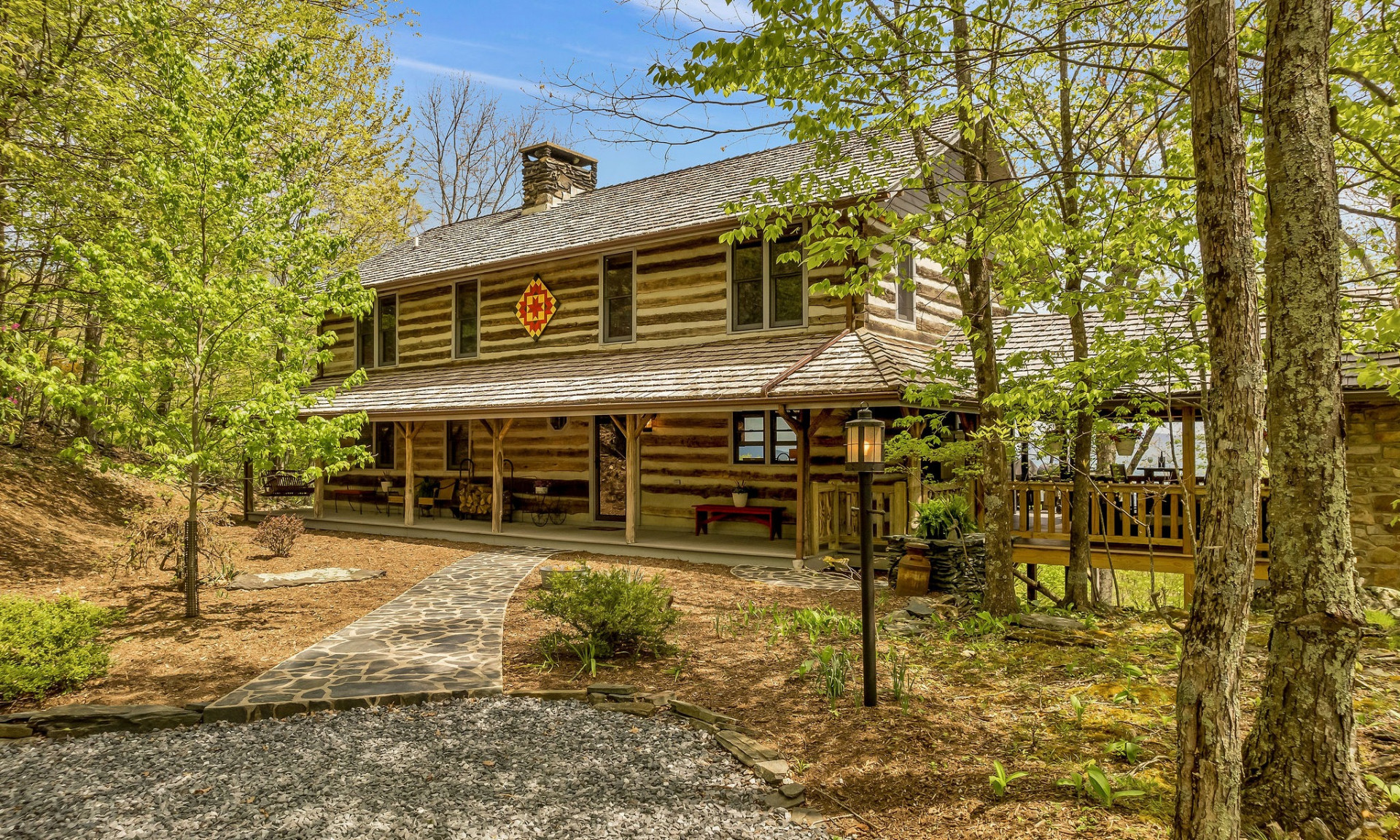 Come home to log cabin living in the established community of Stonebridge located in southern Ashe County.