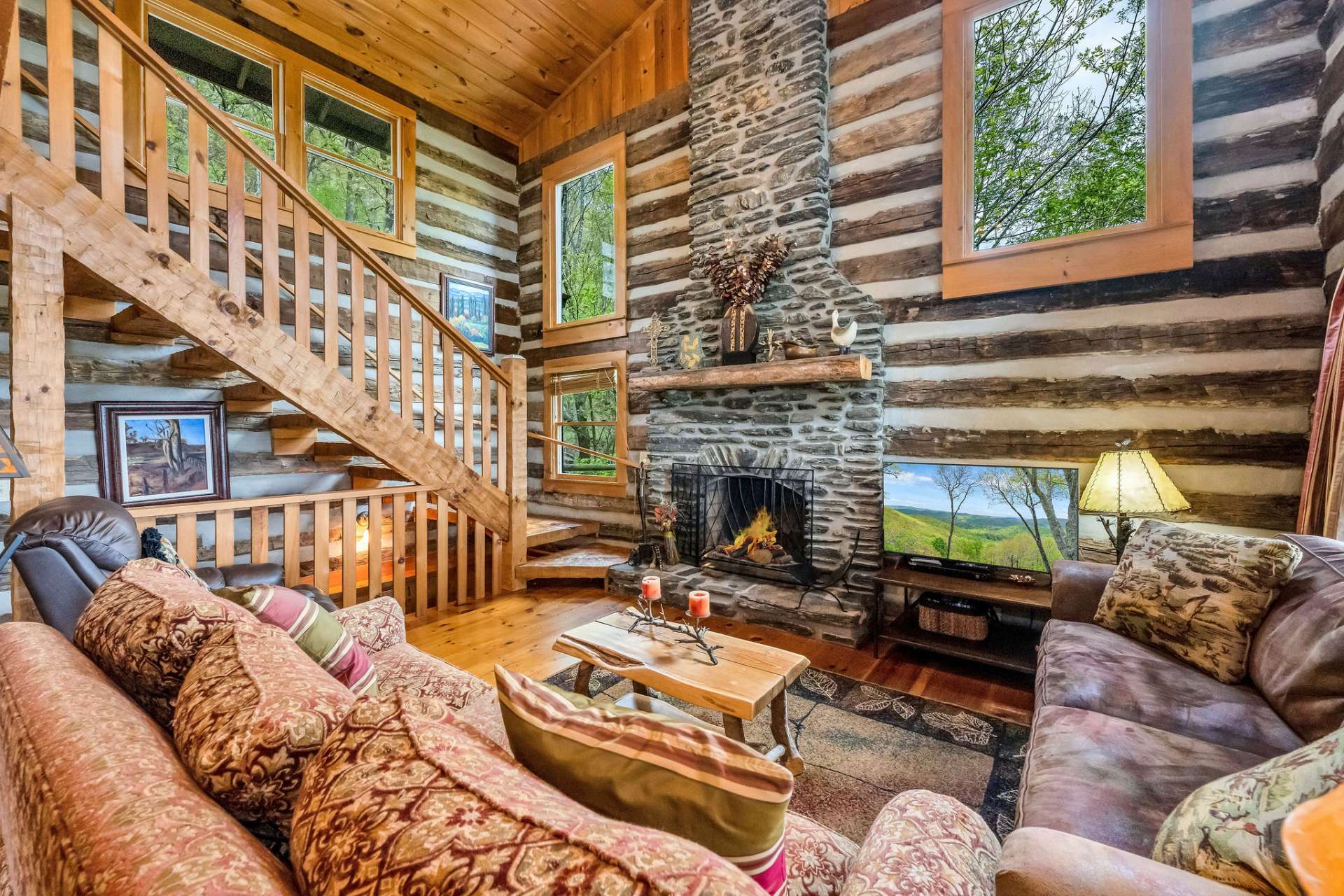 Smell the wood fire and feel the warmth as you share stories of the days adventures.