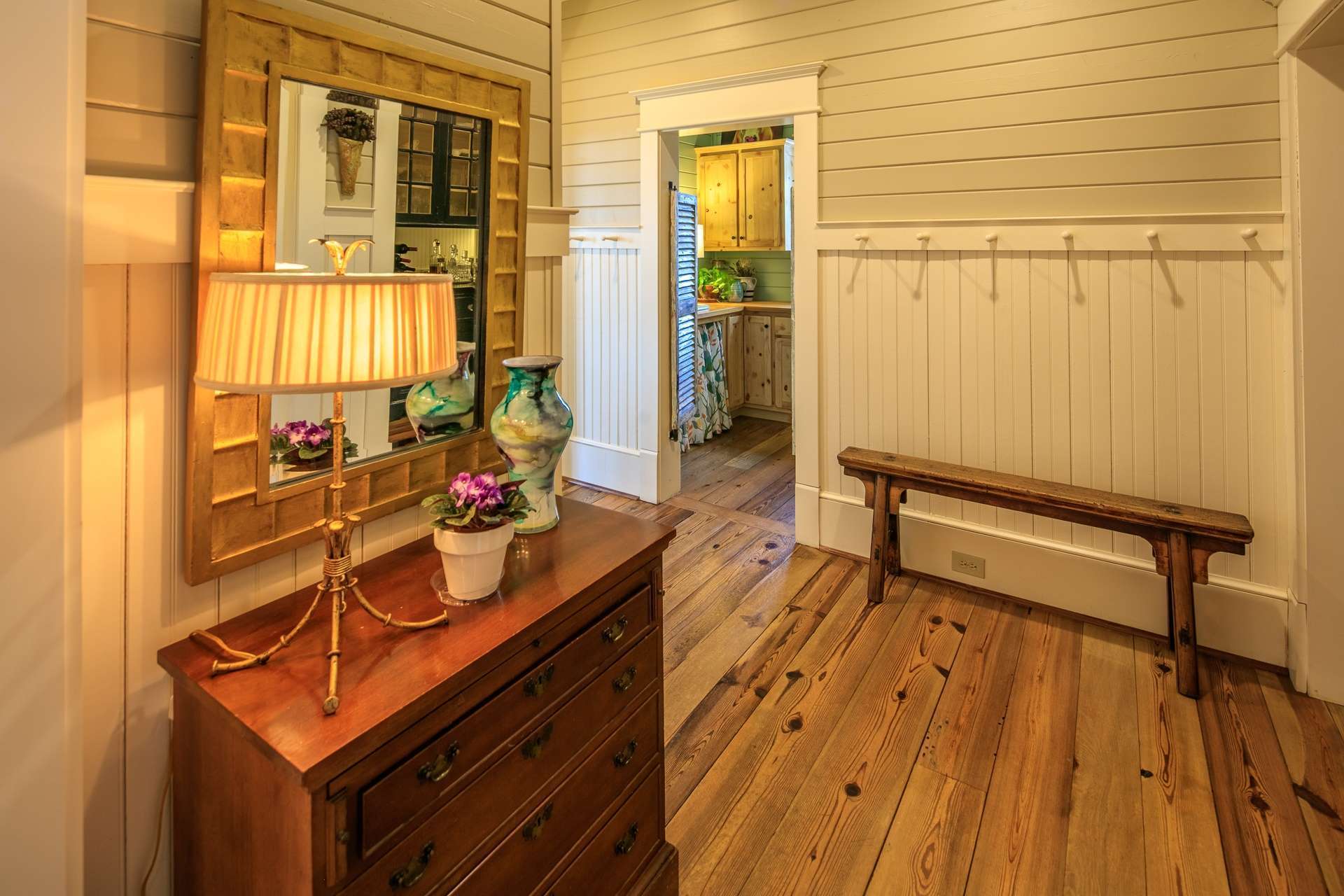 A half bath and laundry room complete the main level.