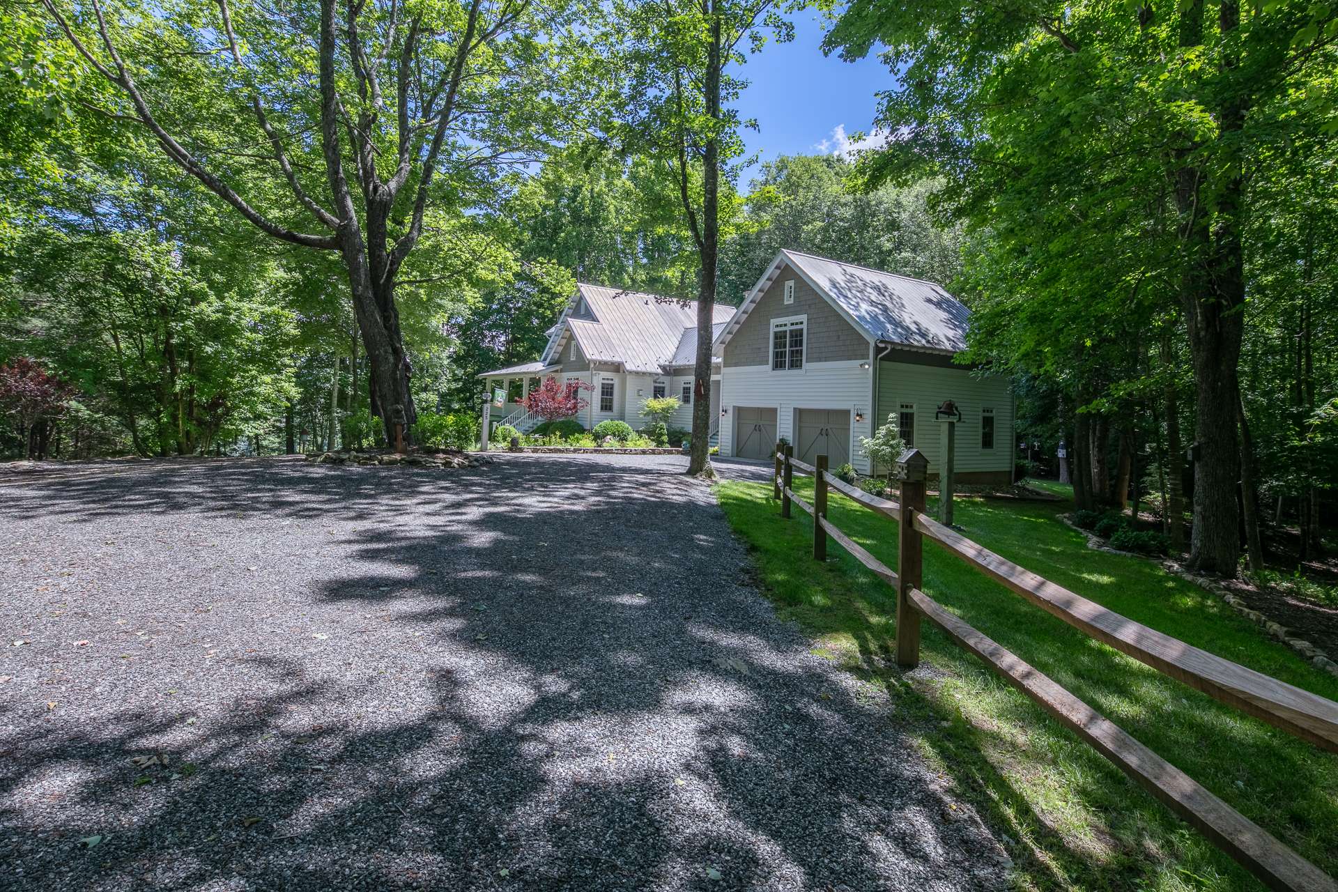 Upon approach to the home, old-fashioned down-home design has its own character and evokes plenty of charm and character.