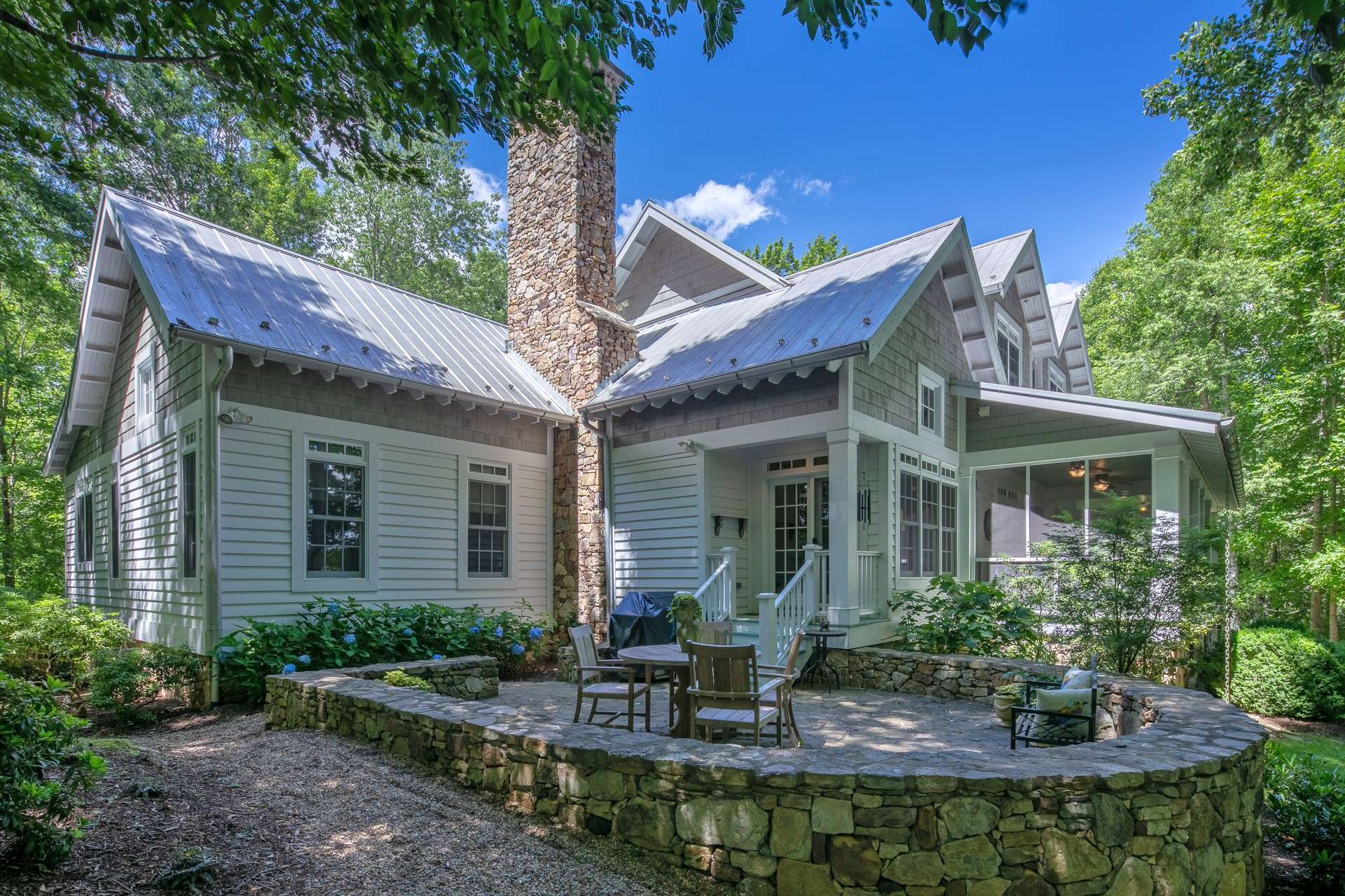 There is over 1,000 square feet of porches and patios.  Plus this outdoor firepit area.  What a wonderful place to share old memories and make new ones.