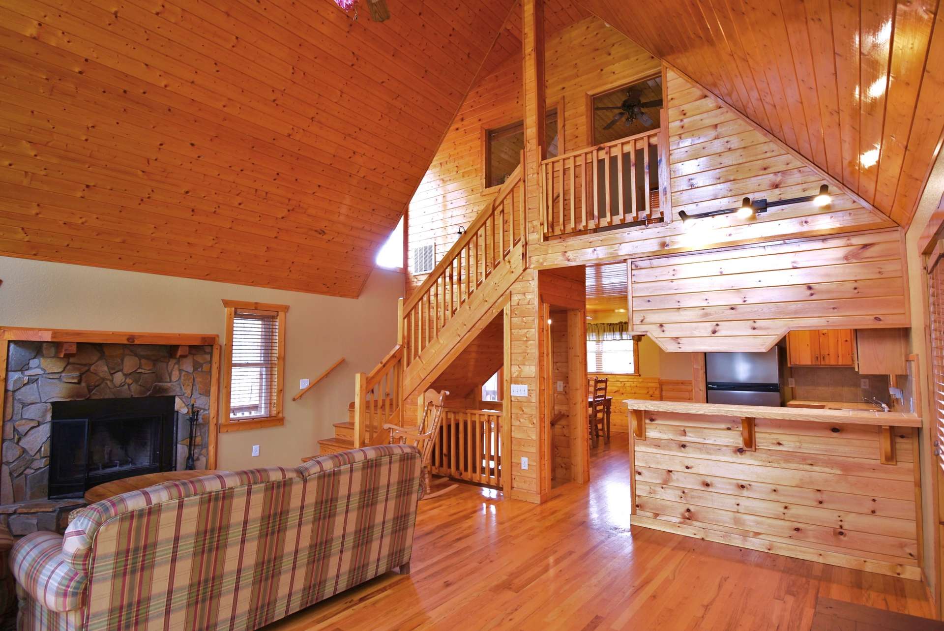 The living area is open to the kitchen and dining area for easy flow when entertaining.