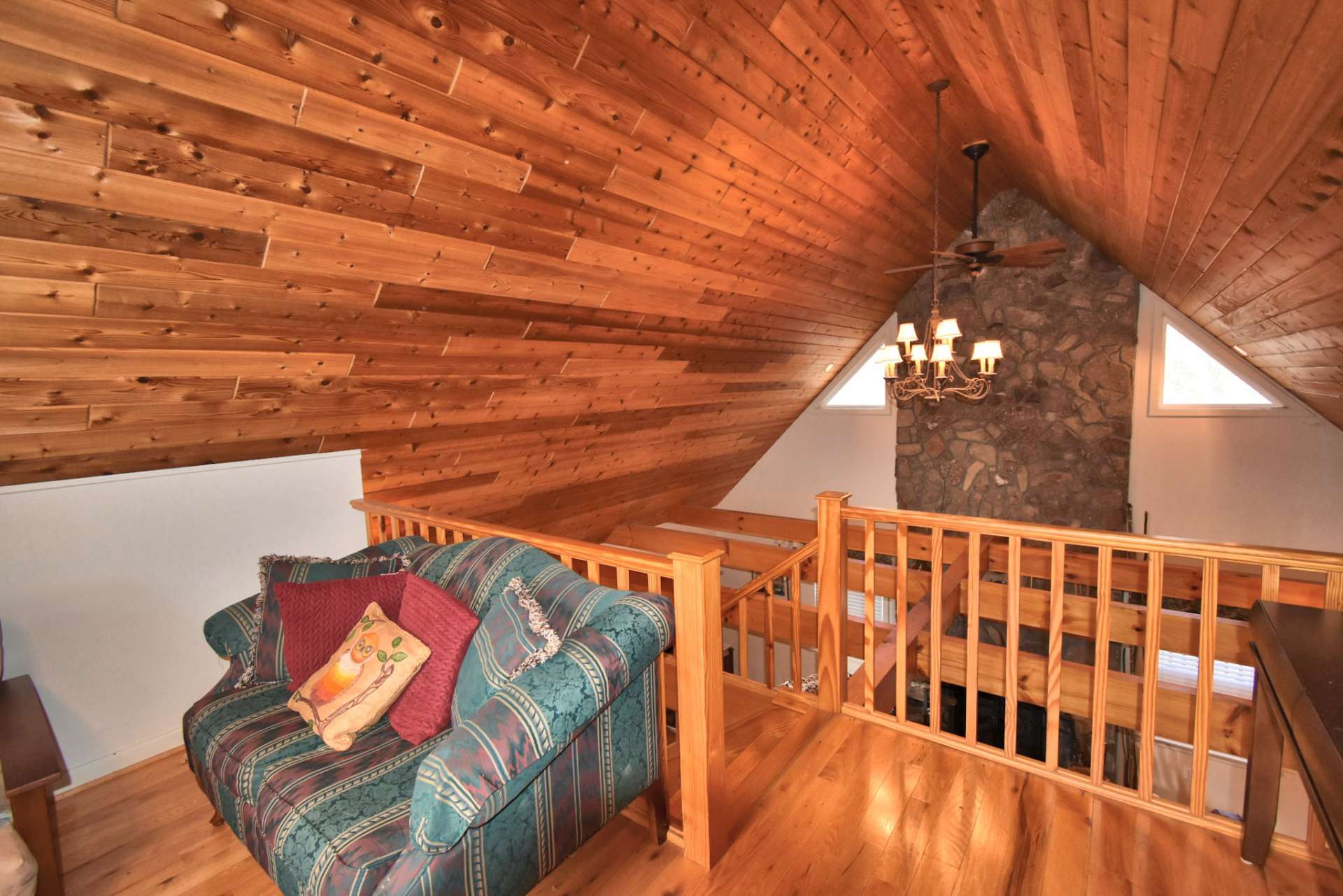 Notice the rich Cedar used in the ceiling giving additional warmth and character to this charming mountain cabin.