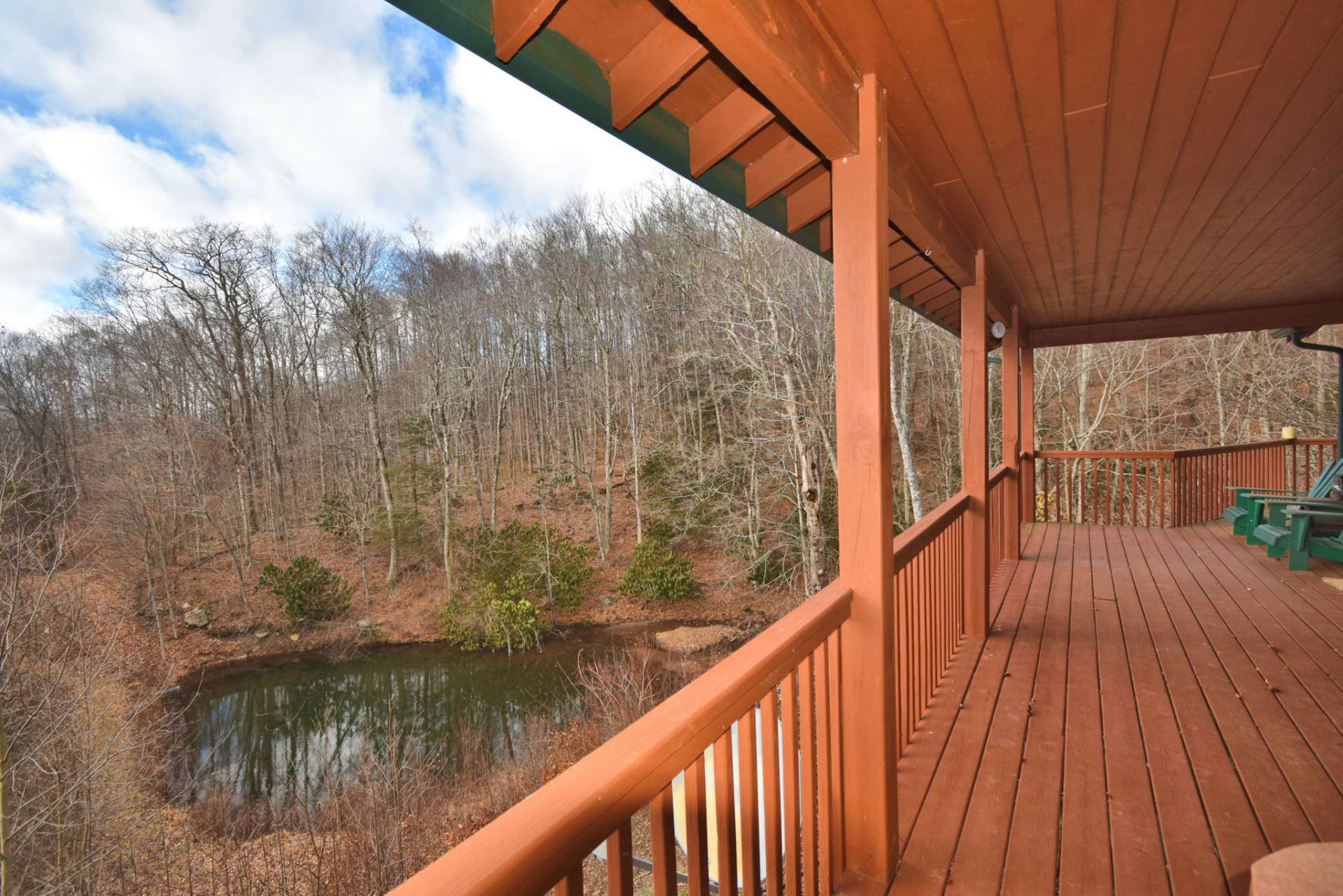 Two spacious covered porches make outdoor dining and entertaining enjoyable. It is also ideal for private relaxation and enjoyment of breathtaking long-range views.