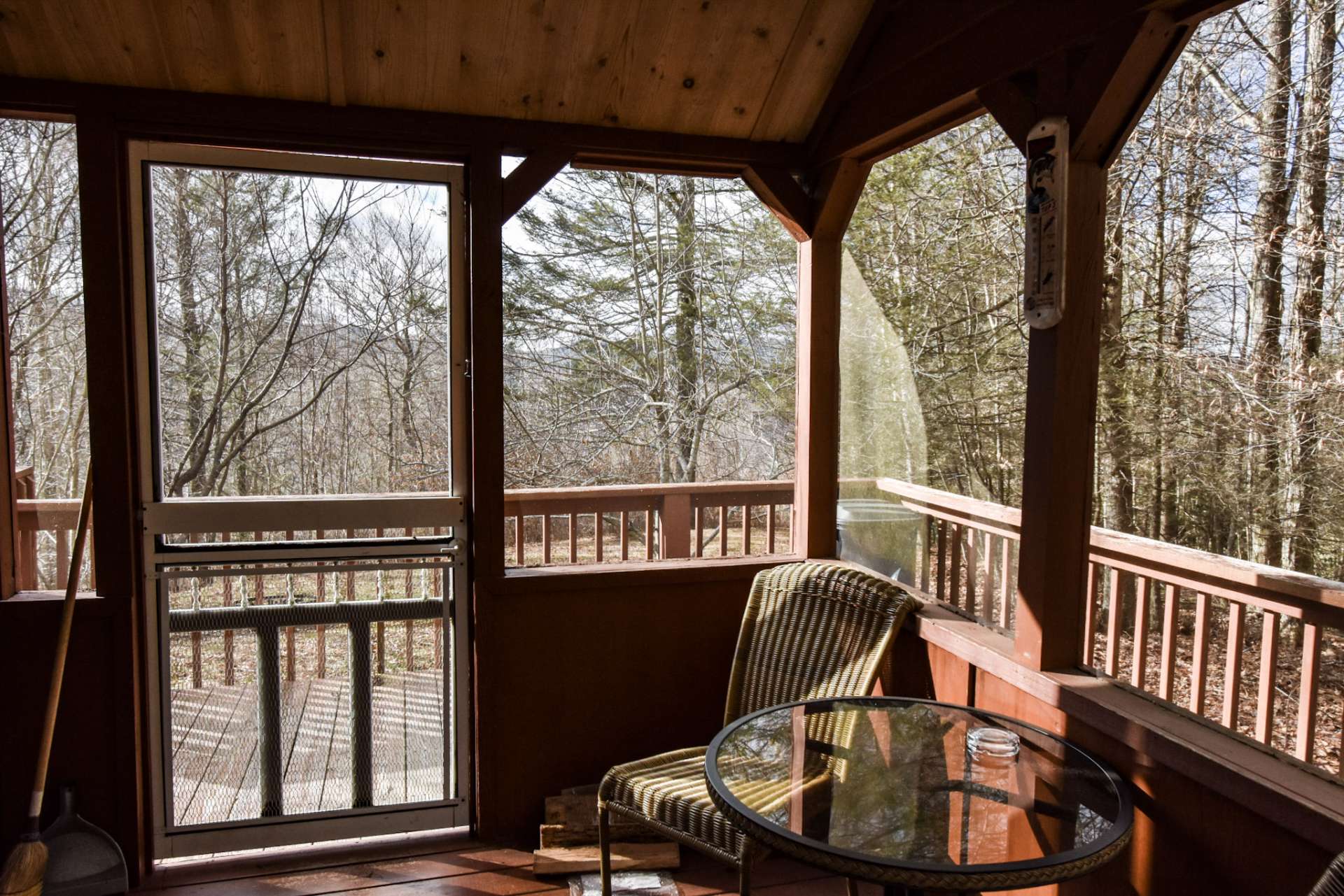 Each cabin also has a screened porch and spacious open deck.