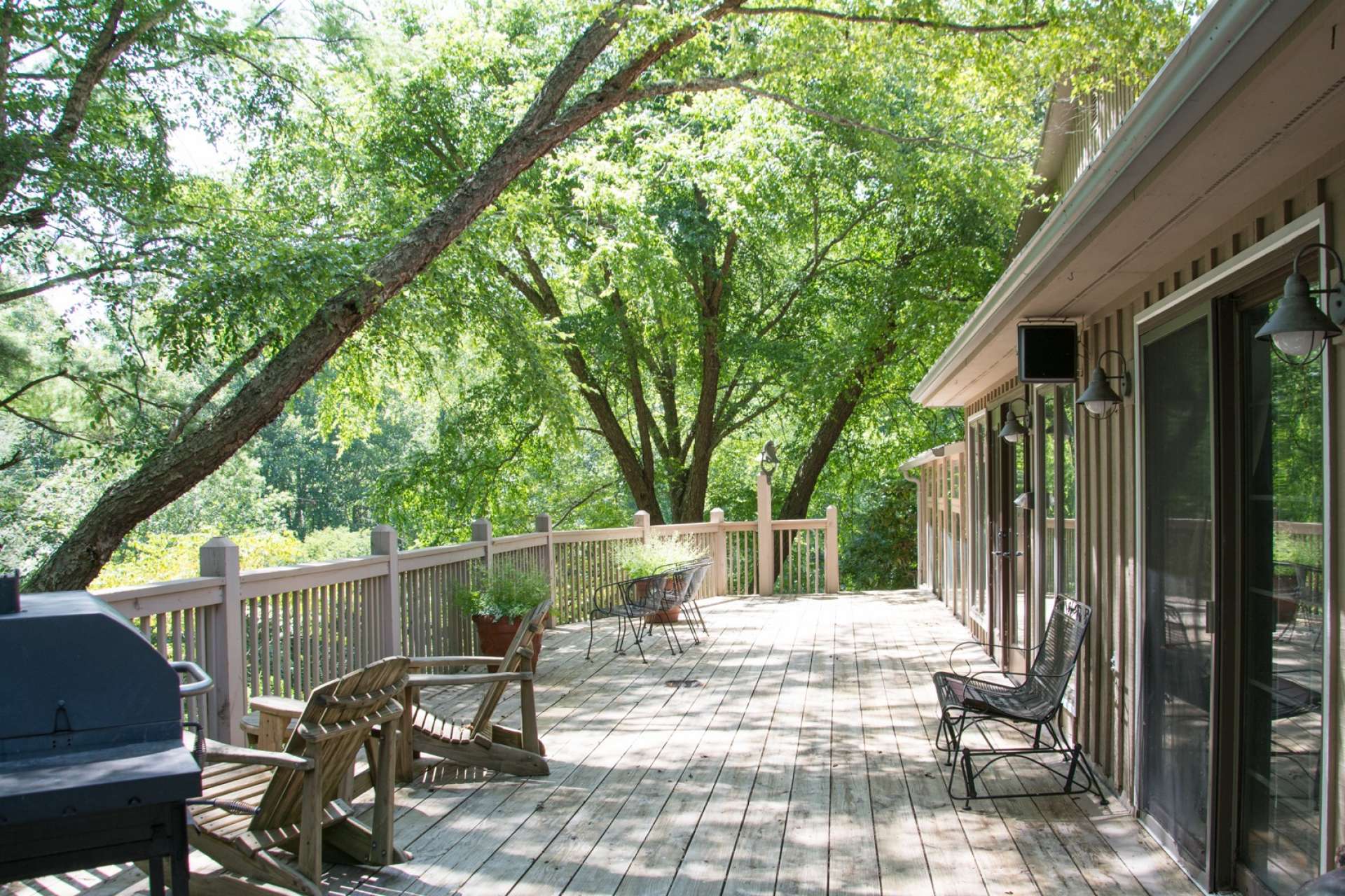 Plenty of space for outdoor entertaining or simply relaxing with a good book and your favorite beverage while the gentle mountain breezes rustle through the trees.