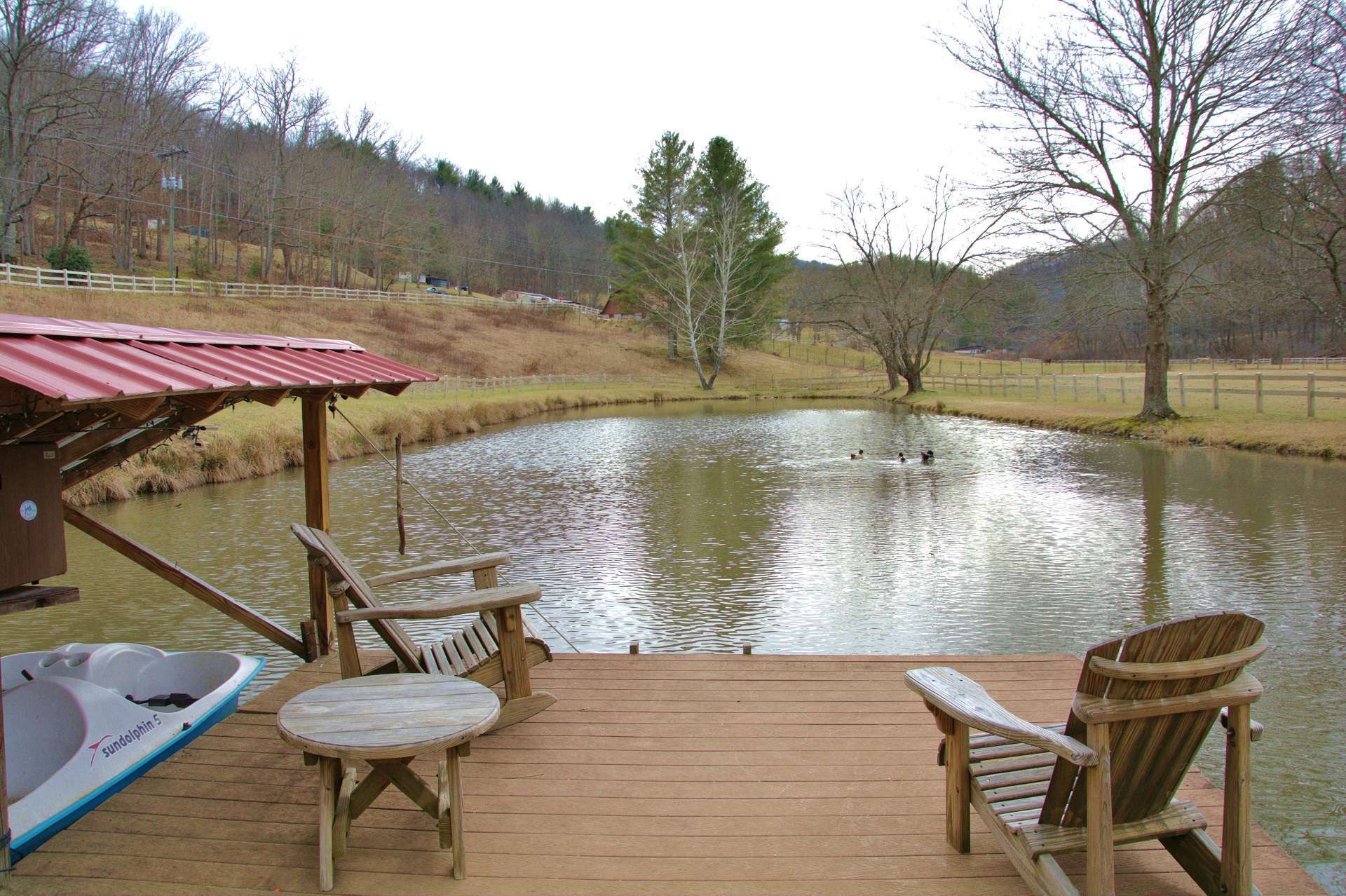 Or, try your luck fishing in the beautiful pond, a wonderful place to spend a lazy Summer afternoon.