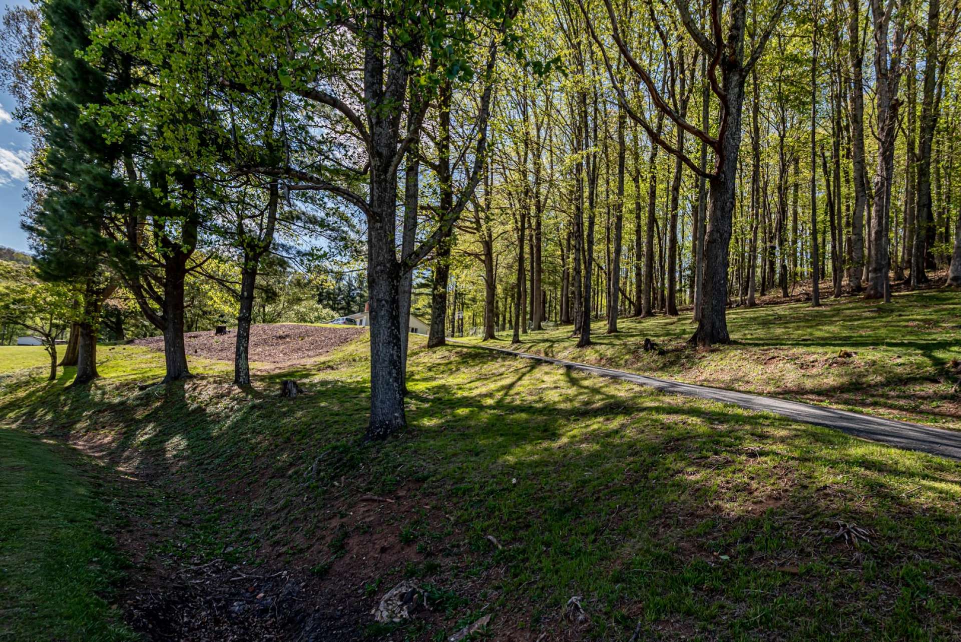 A paved driveway provides easy year round access.