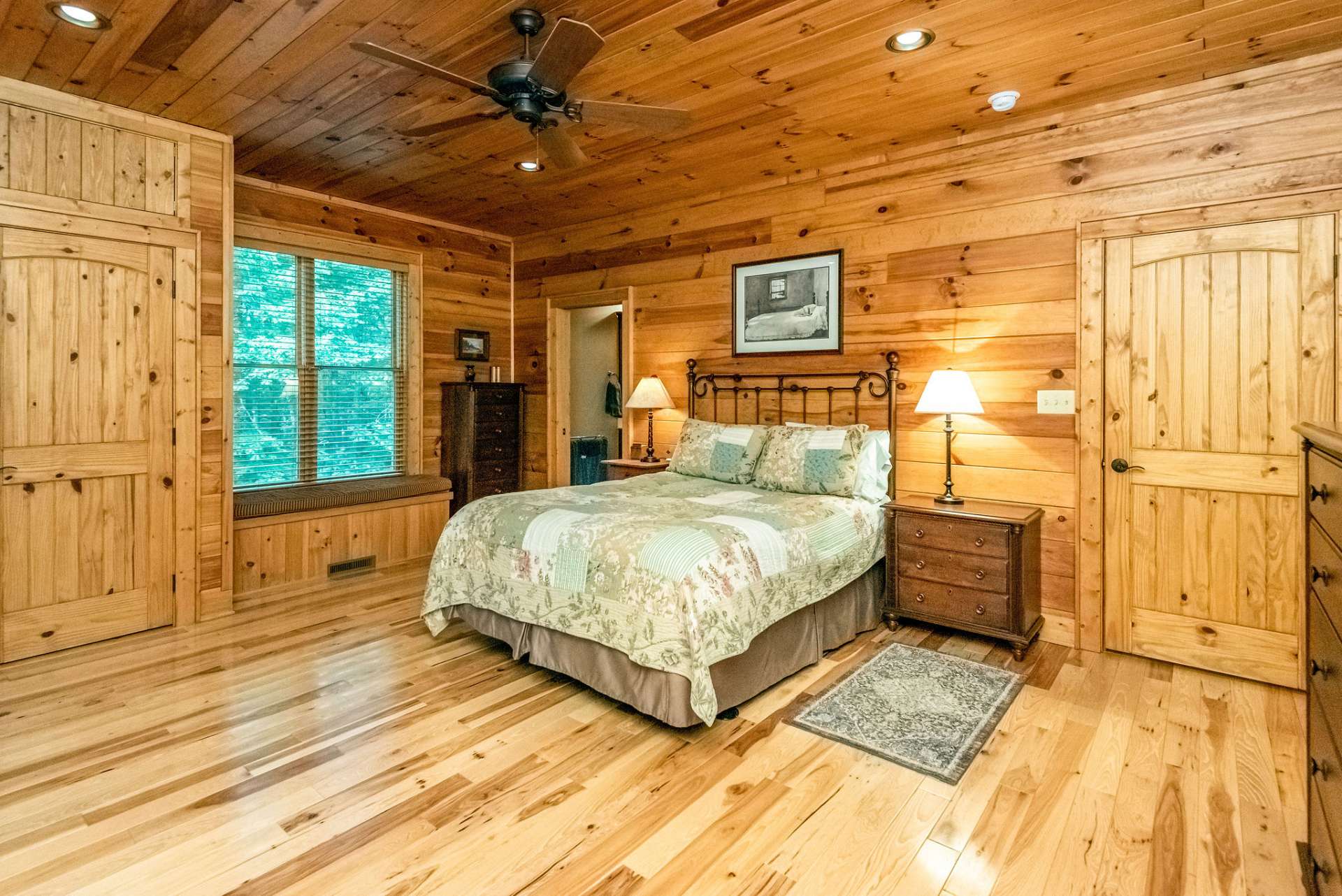 Spacious master with ample closets.