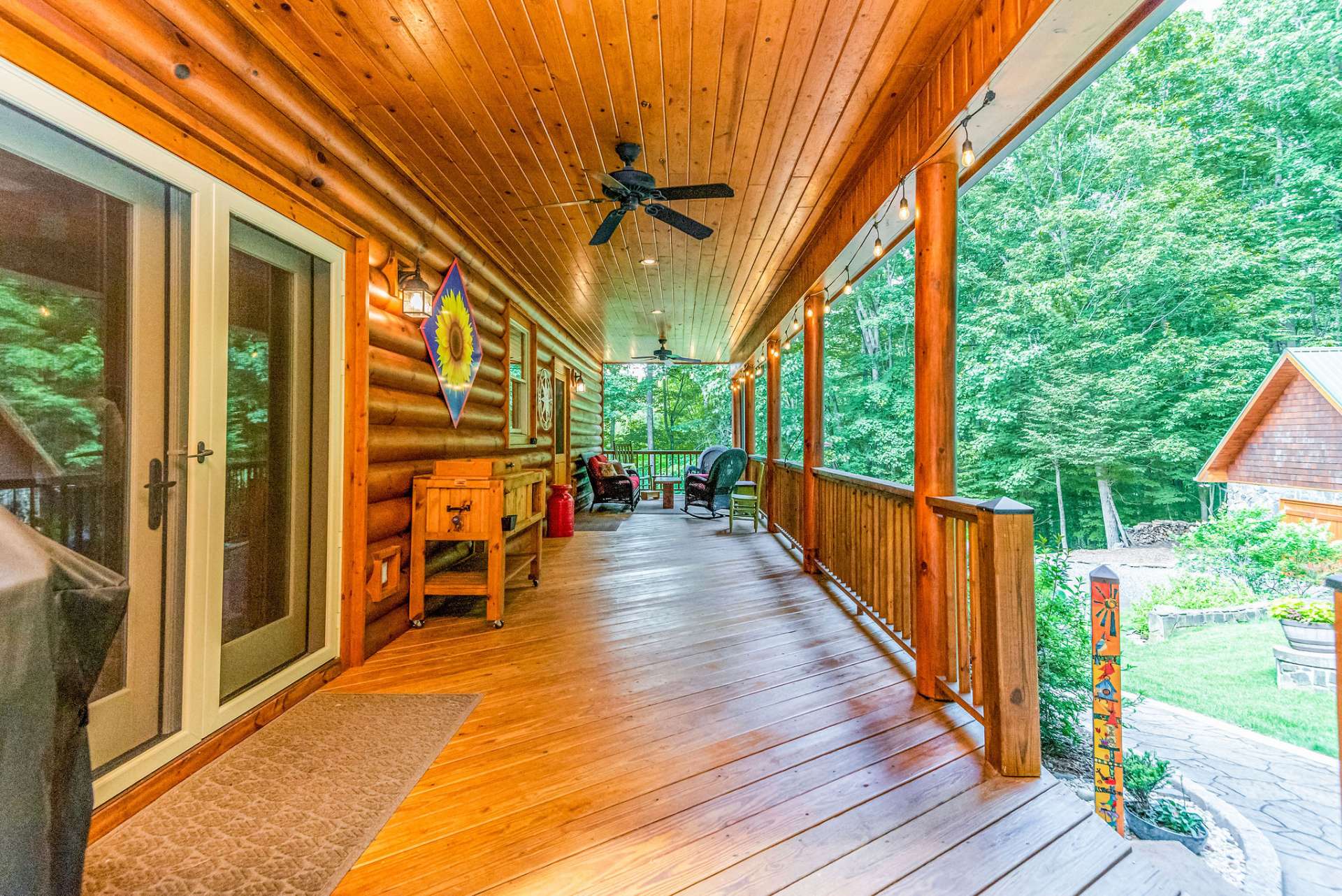 You'll spend all your mornings and evenings on your back deck featuring dual fans.
