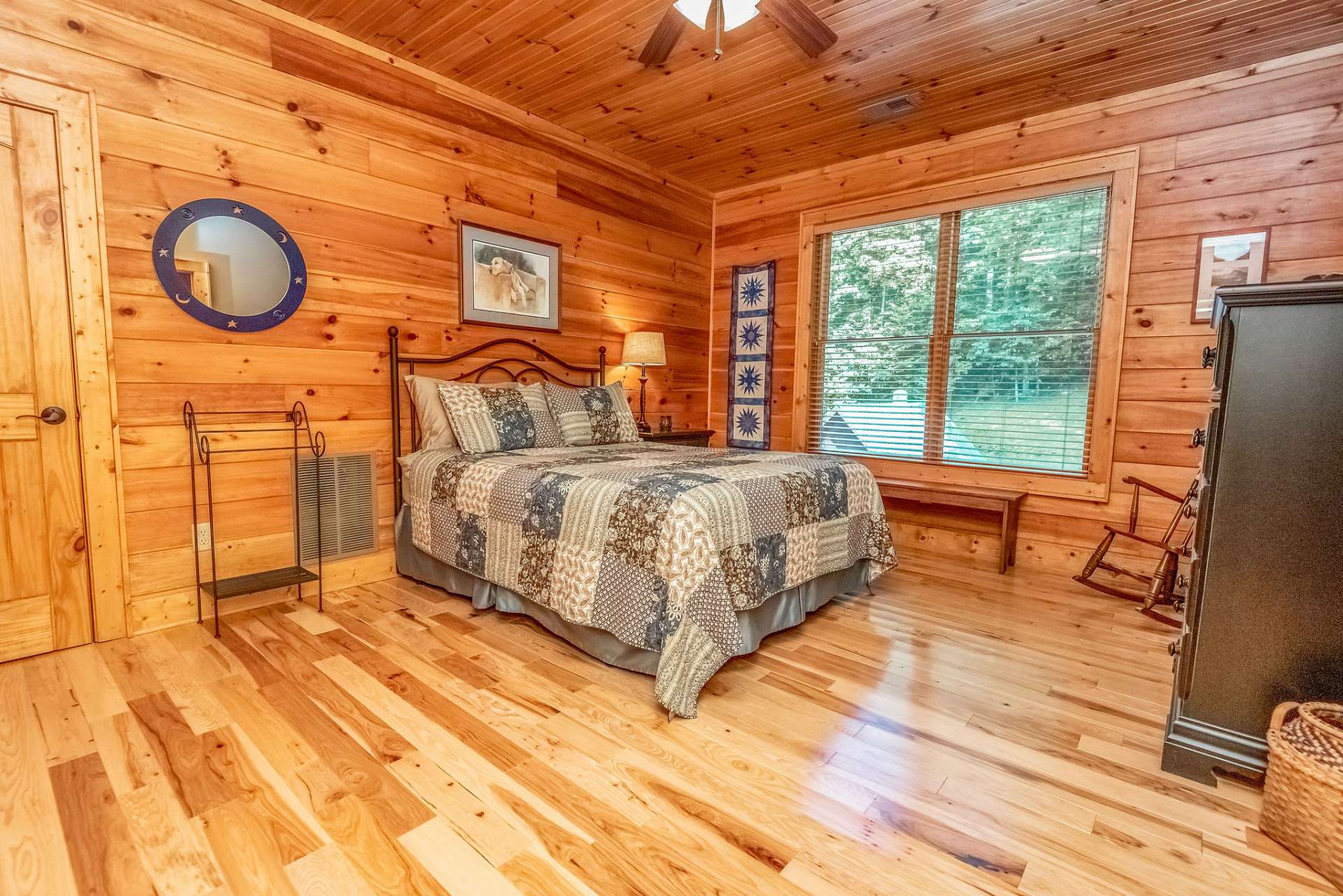 Spacious guest bedroom.