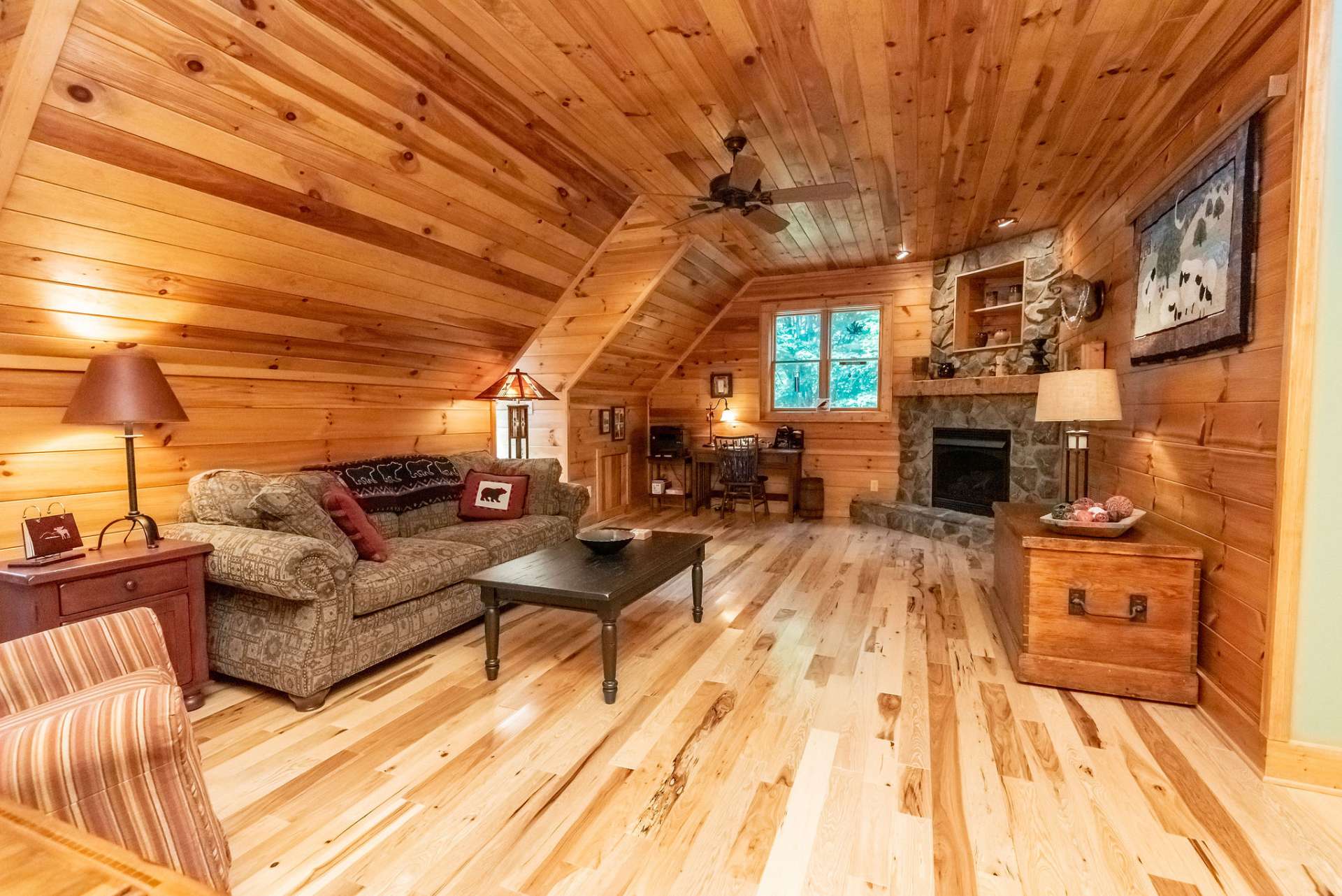 Spacious loft offers an additional living area.
