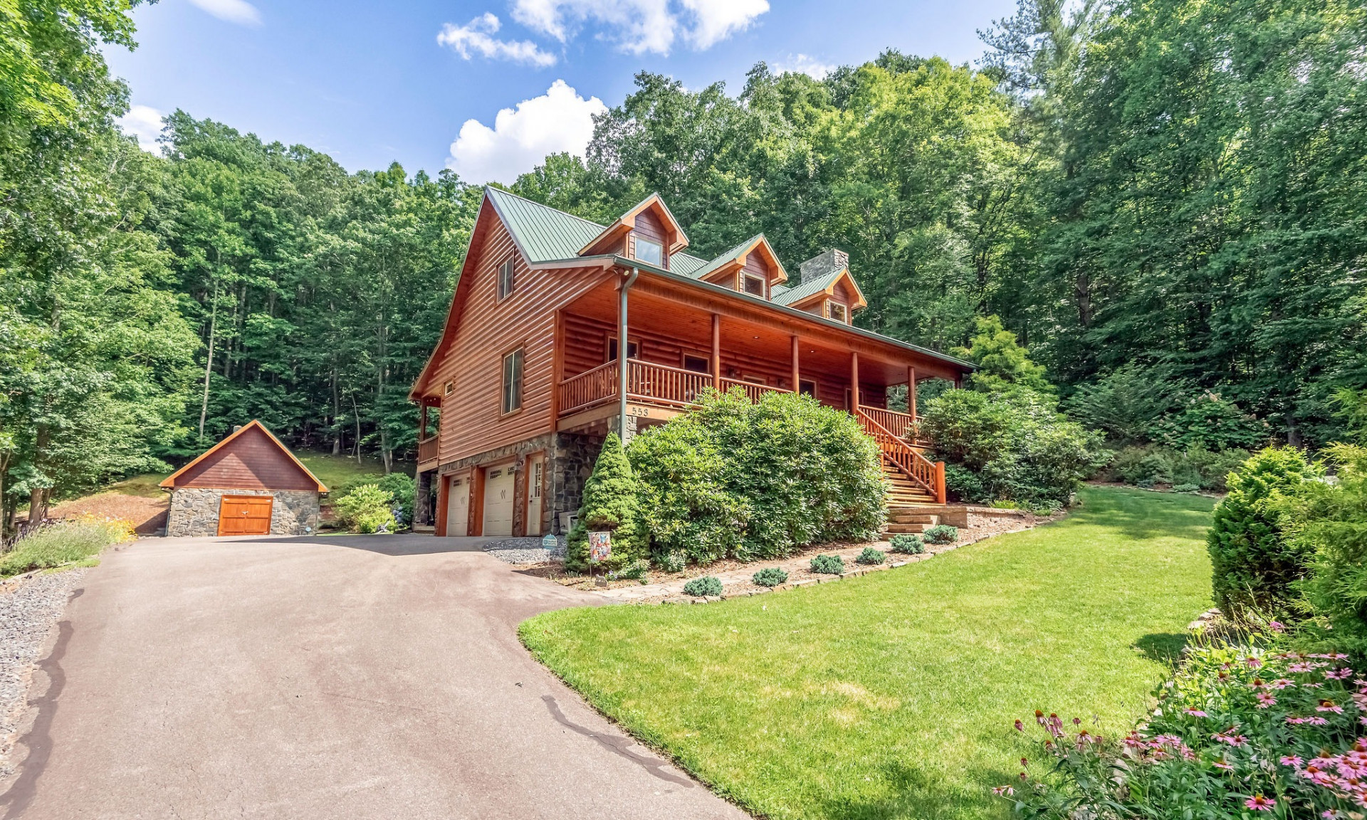 The drive up to your private mountain cabin.