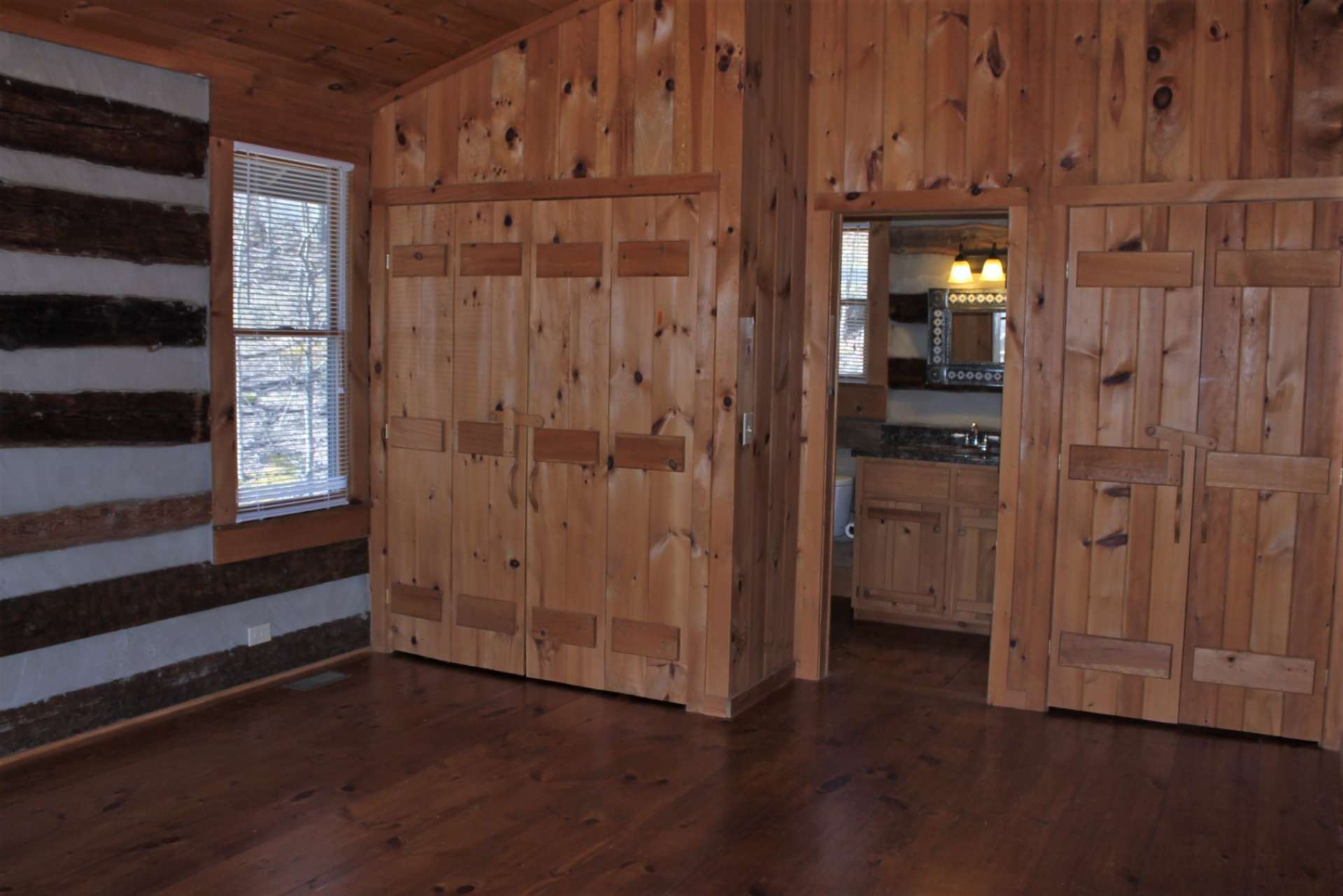 Closet on the left and laundry area to the right - with master bath in between.