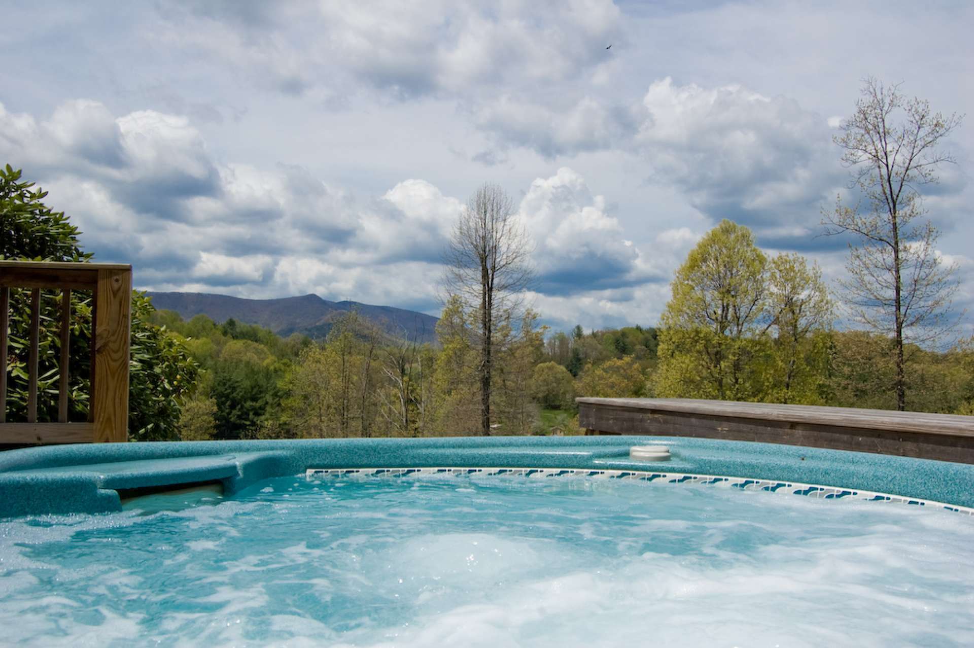 ...Simply relaxing in the hot tub while admiring the mountain views or counting the stars.