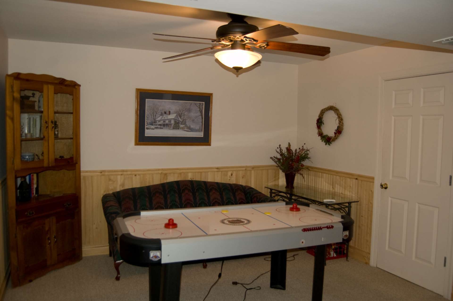 This large area is ideal for game tables or crafting space.