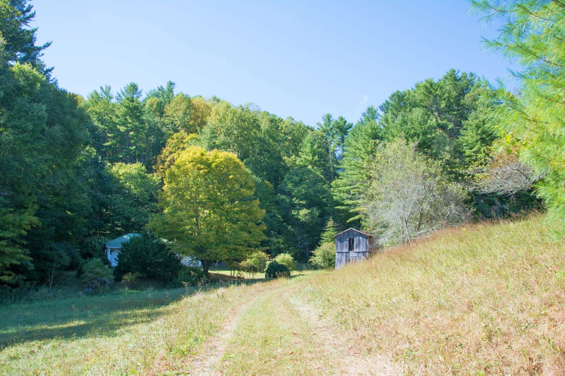 Travel on down the private country lane leading to the vintage 2-bedroom, 1-bath farmhouse.