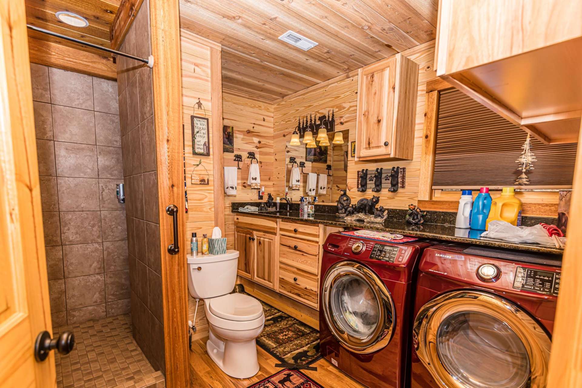 A full bath with laundry area completes the main level.